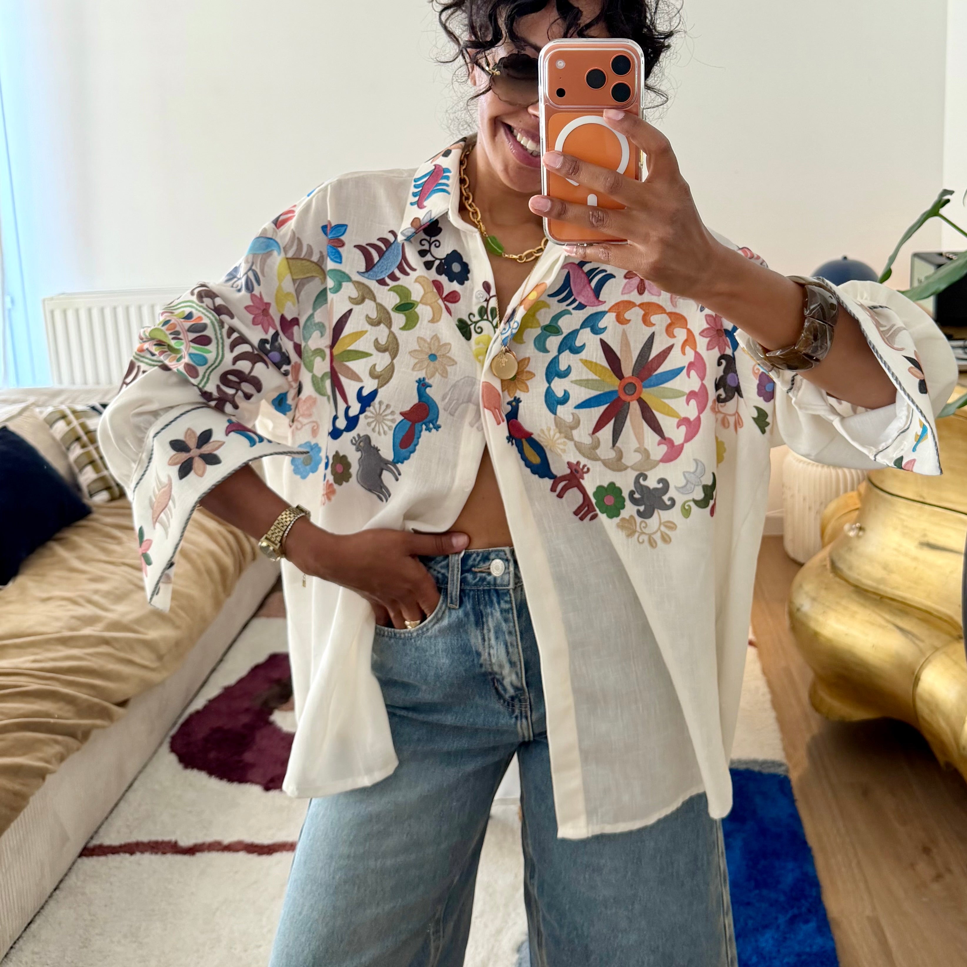 Chemise MANDALA imprimée colorée