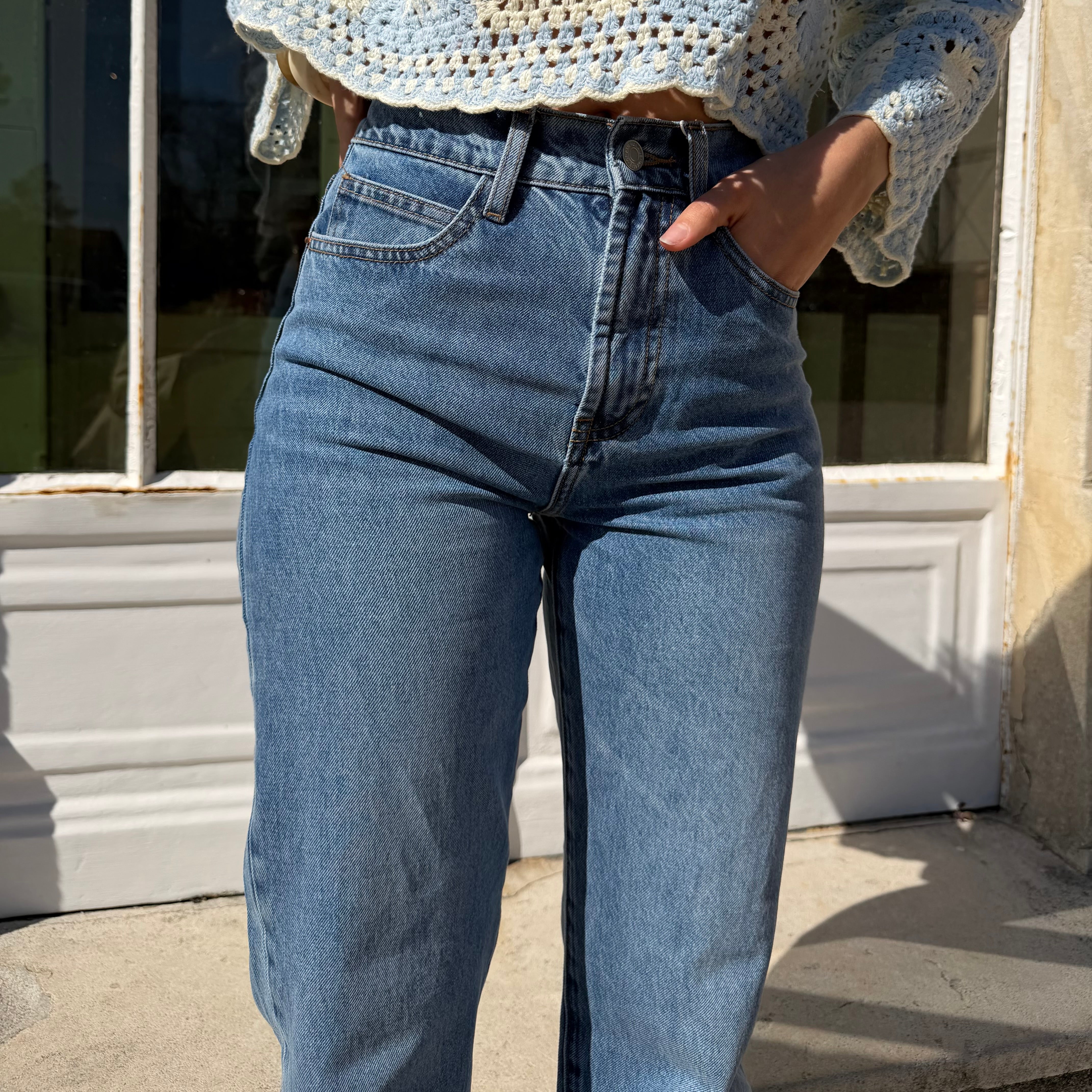 Jean ALIX  coupe droite bleu moyen réglable à la taille