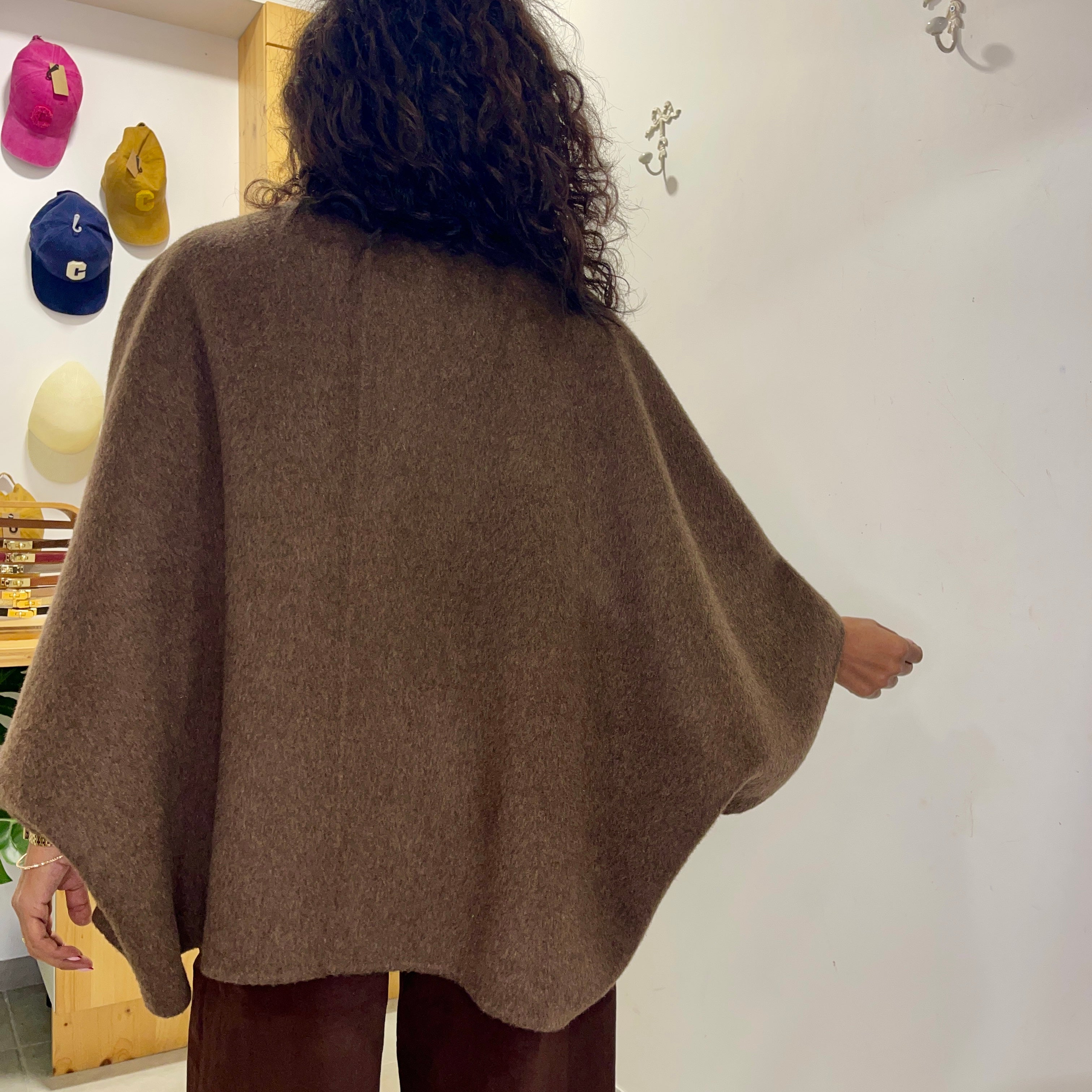 Manteau Cape TINI marron réversible