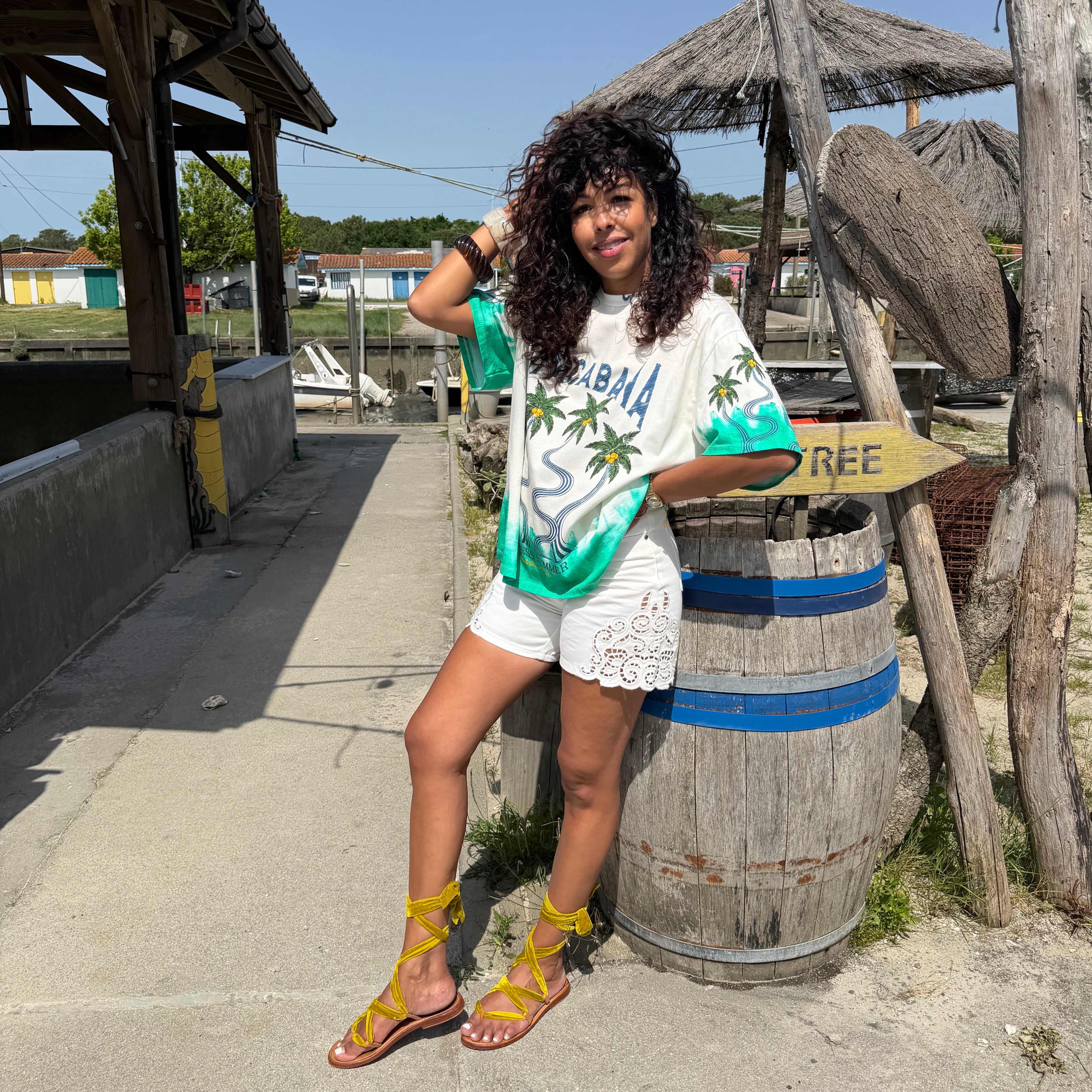 T shirt RIO vert en coton