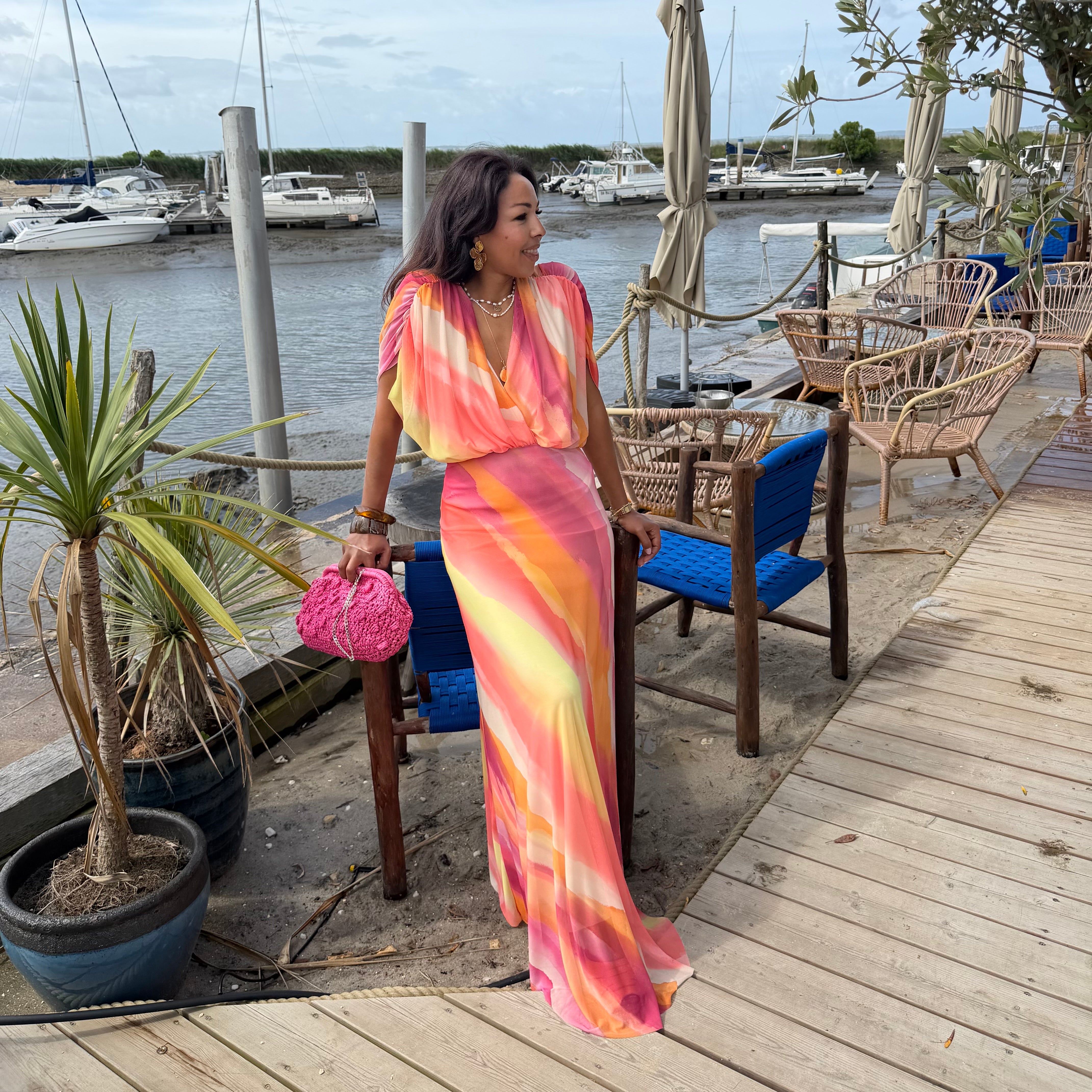 Robe longue TRESOR fluide et coloré