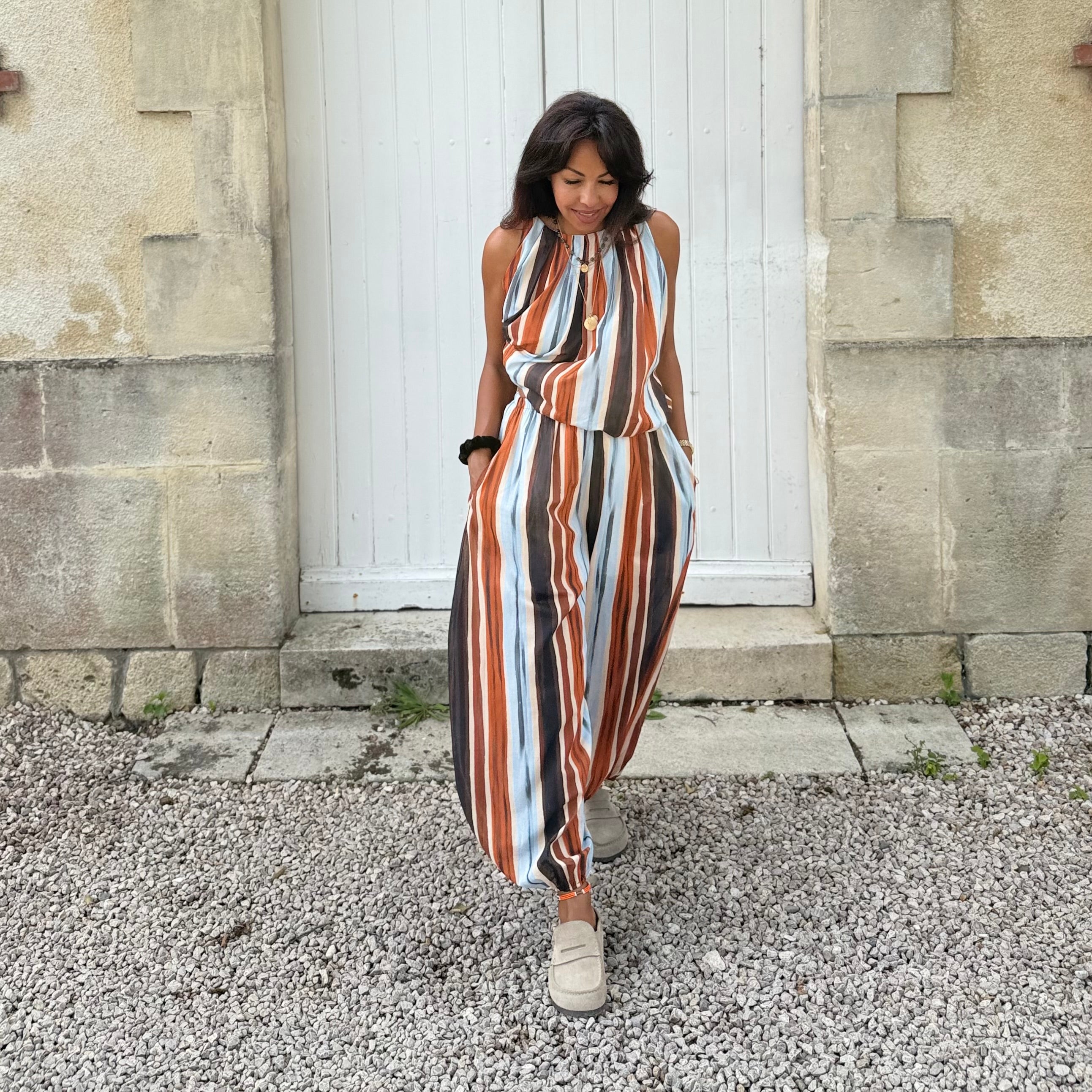 ENSEMBLE JUNGLE EN VOILE DE COTON IMPRIMÉ