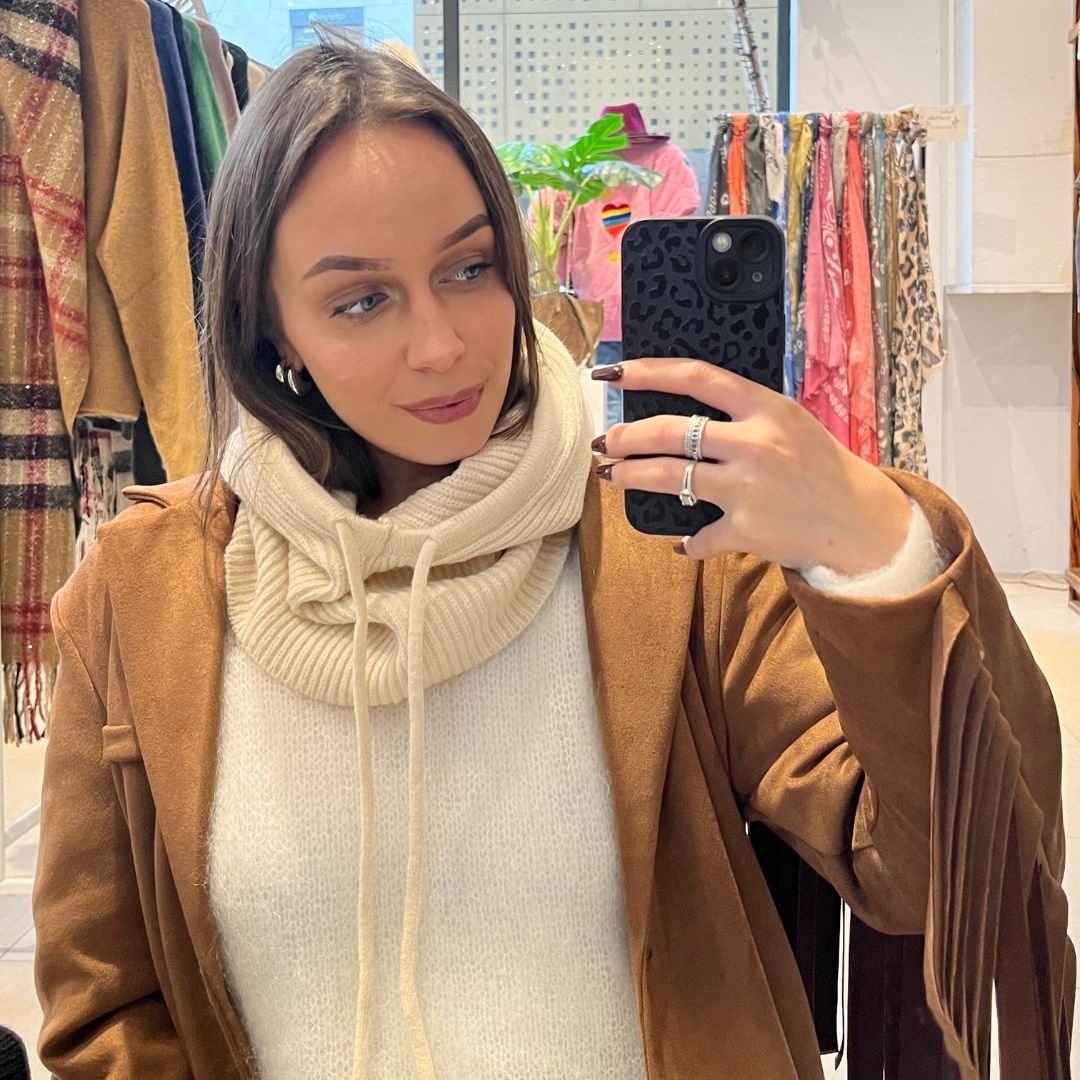 CAGOULE ENVY côtelé écru en laine