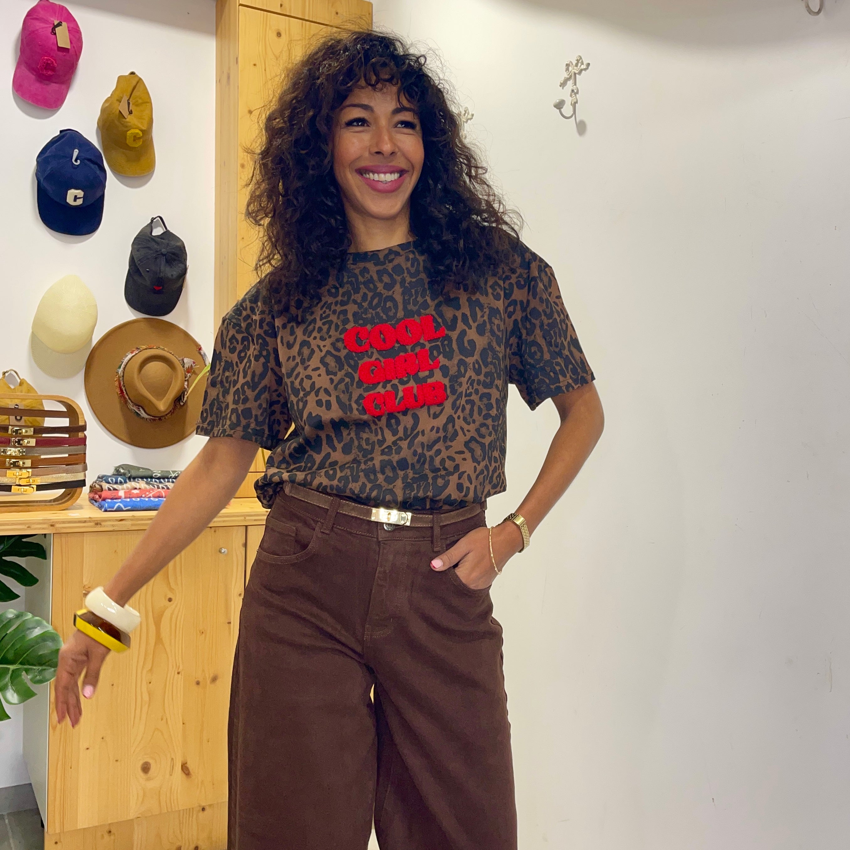 T-shirt COOL aux motifs léopard
