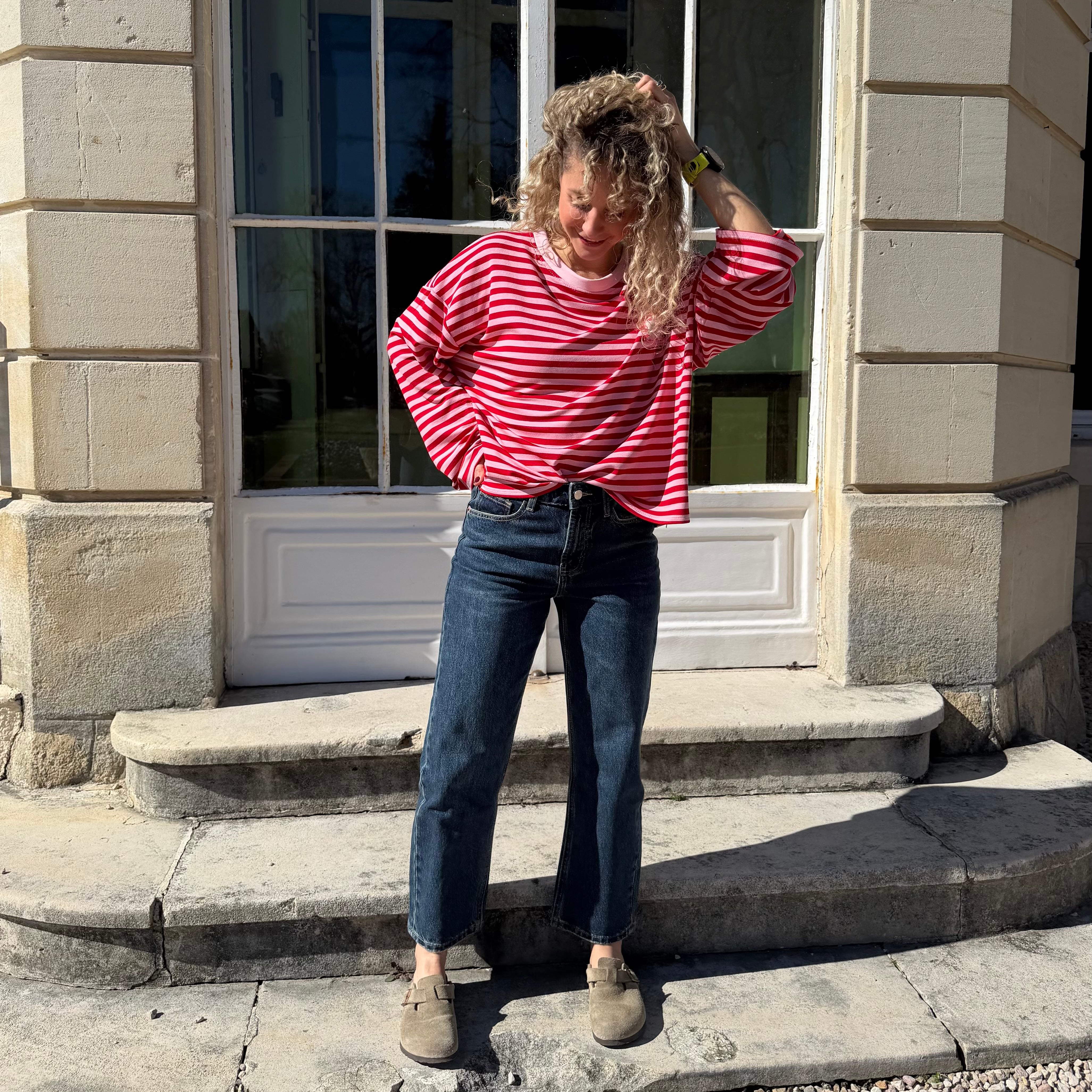 Jean boyfriend BOY, bleu foncé