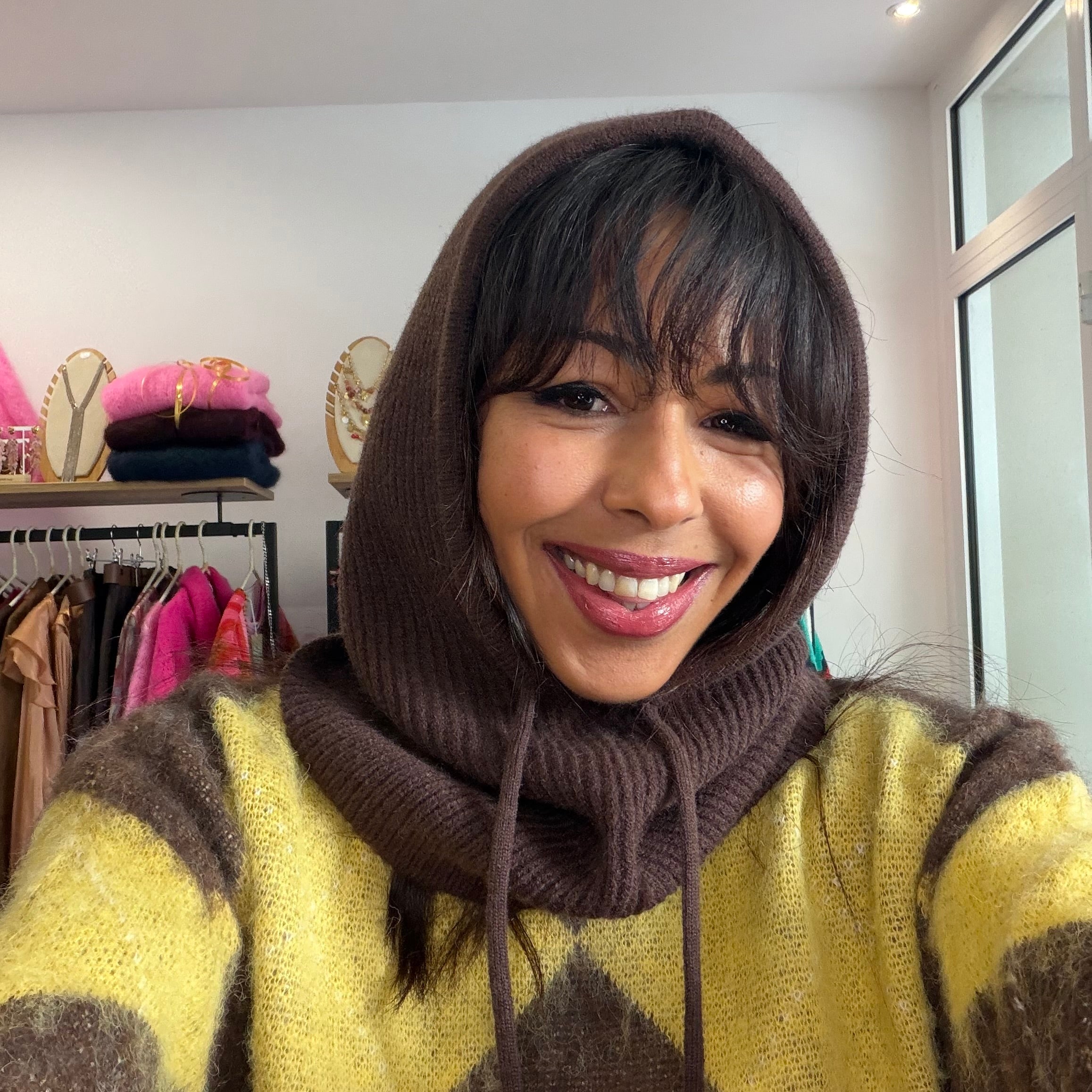 CAGOULE ENVY côtelé marron en laine