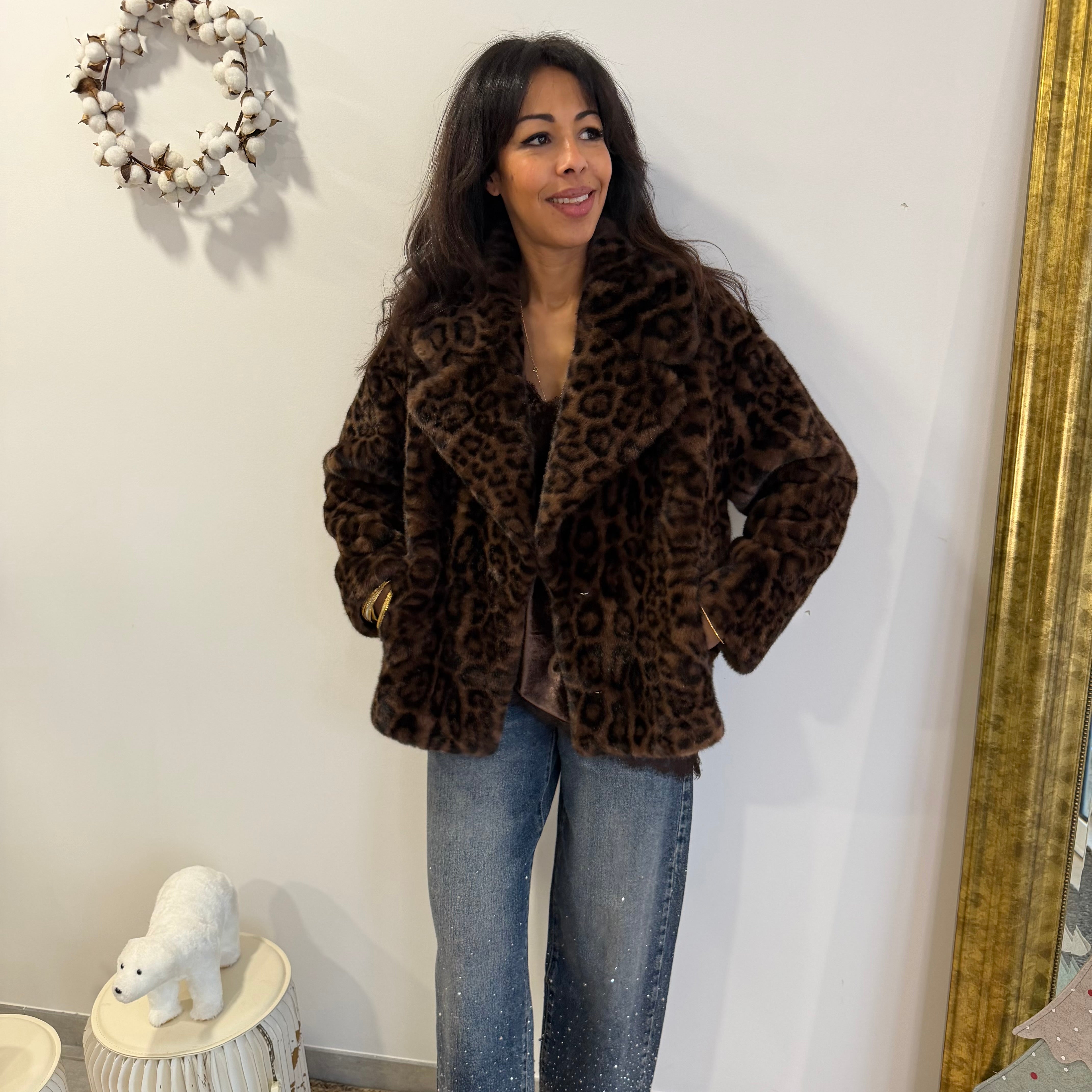 Fourrure NELYA imprimé léopard