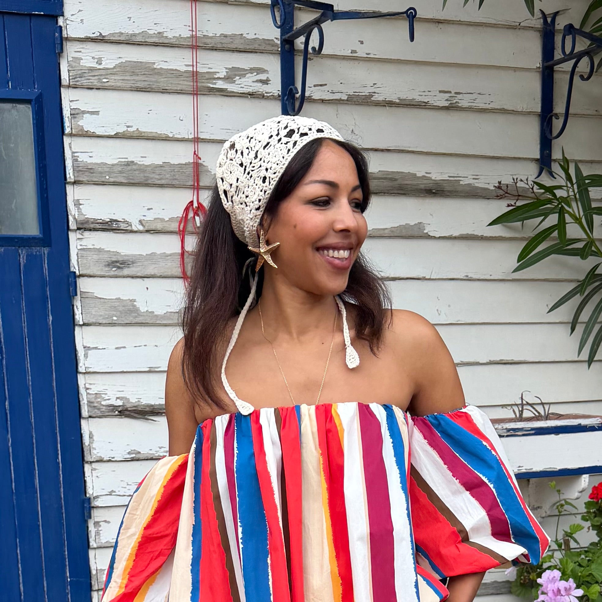 BANDANA CROCHET ÉCRU
