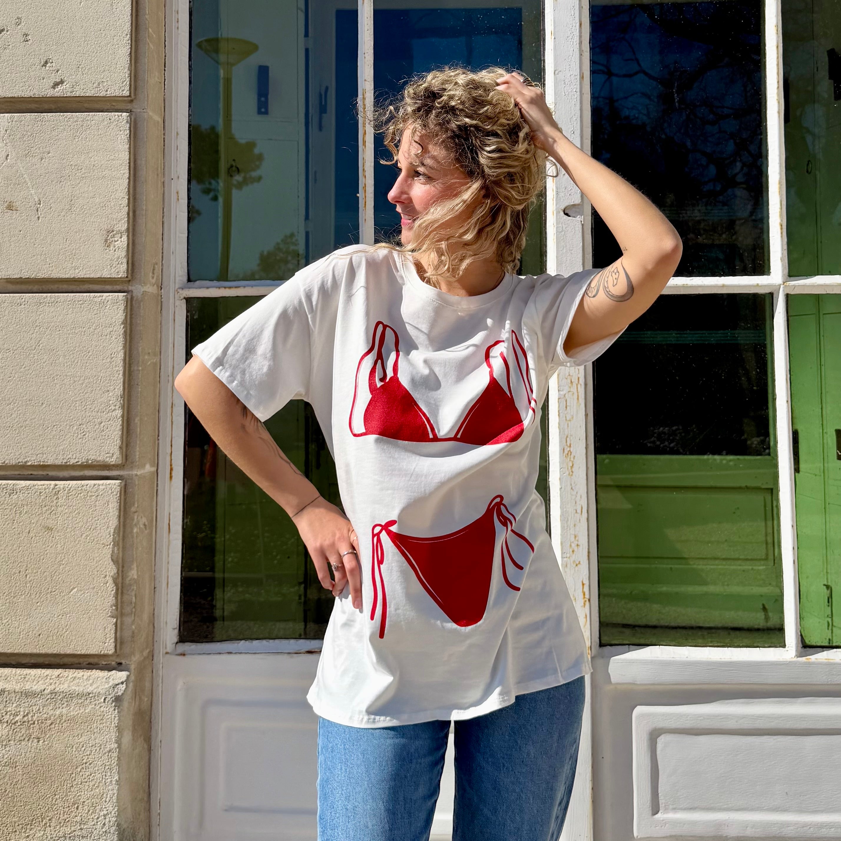 T-shirt coton BIKINI rouge