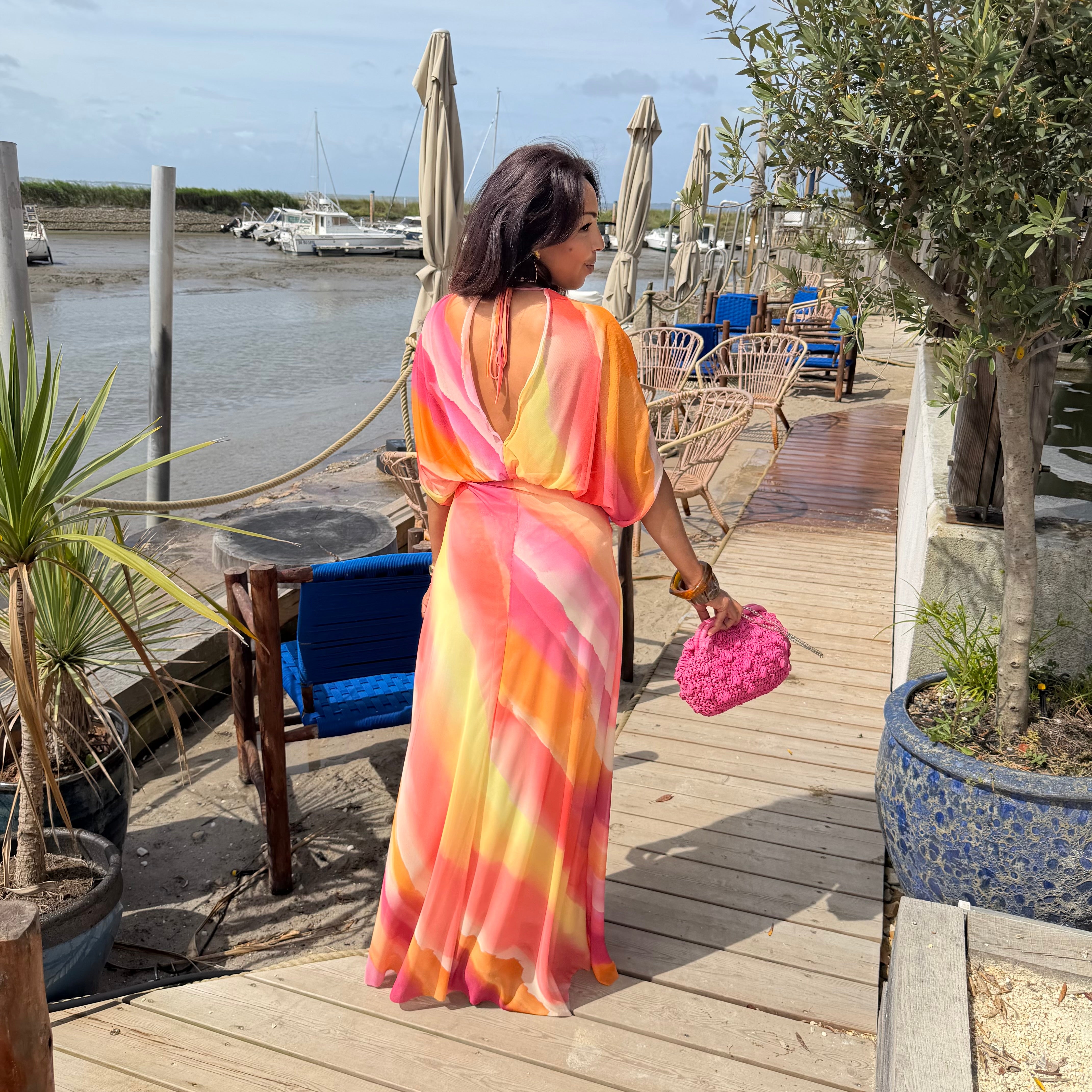 Robe longue TRESOR fluide et coloré