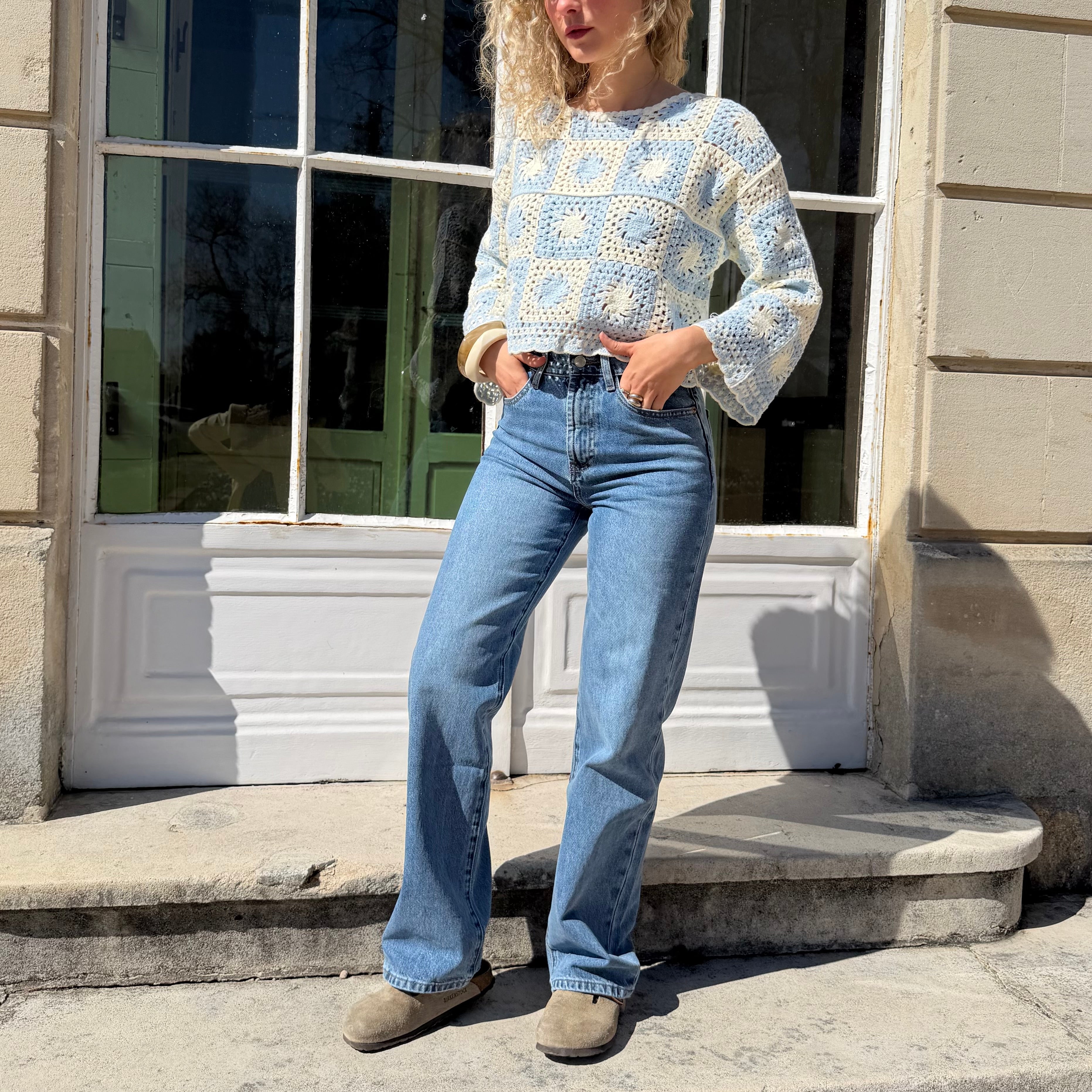 Jean ALIX  coupe droite bleu moyen réglable à la taille