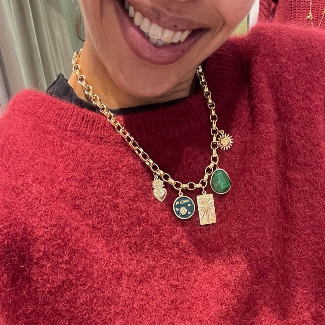 Collier LOVE vert