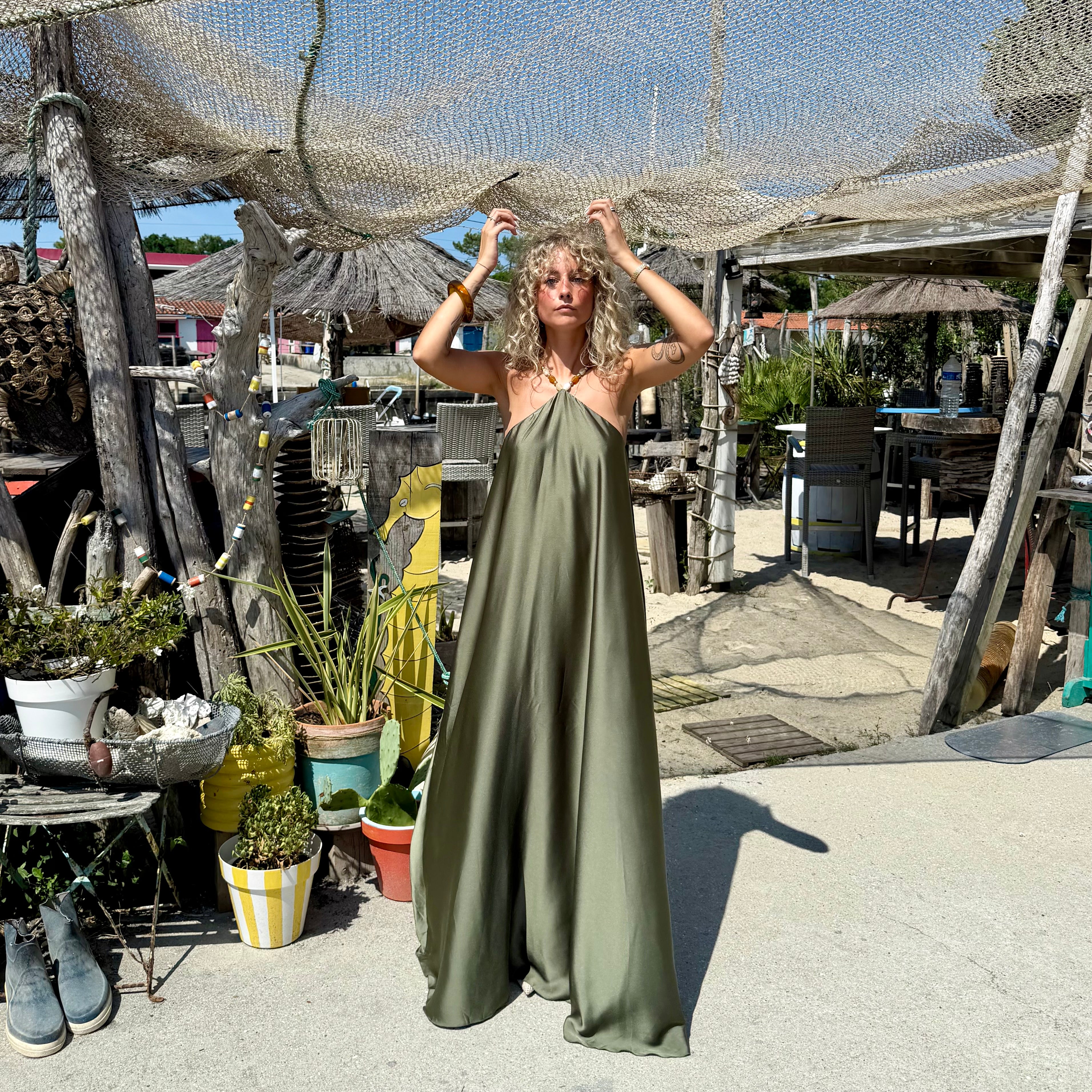 Robe PERLA kaki