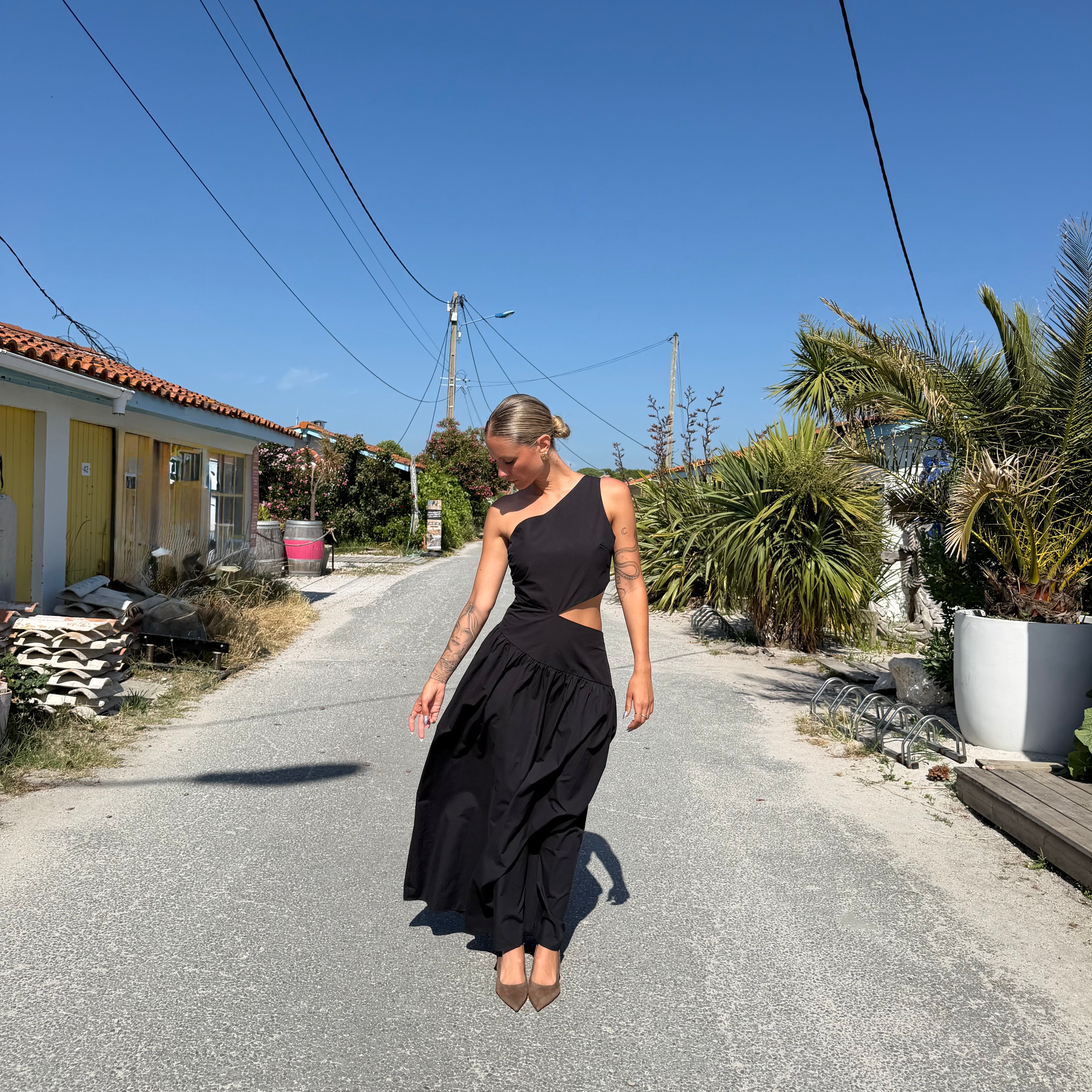 Robe LUCIA longue asymétrique