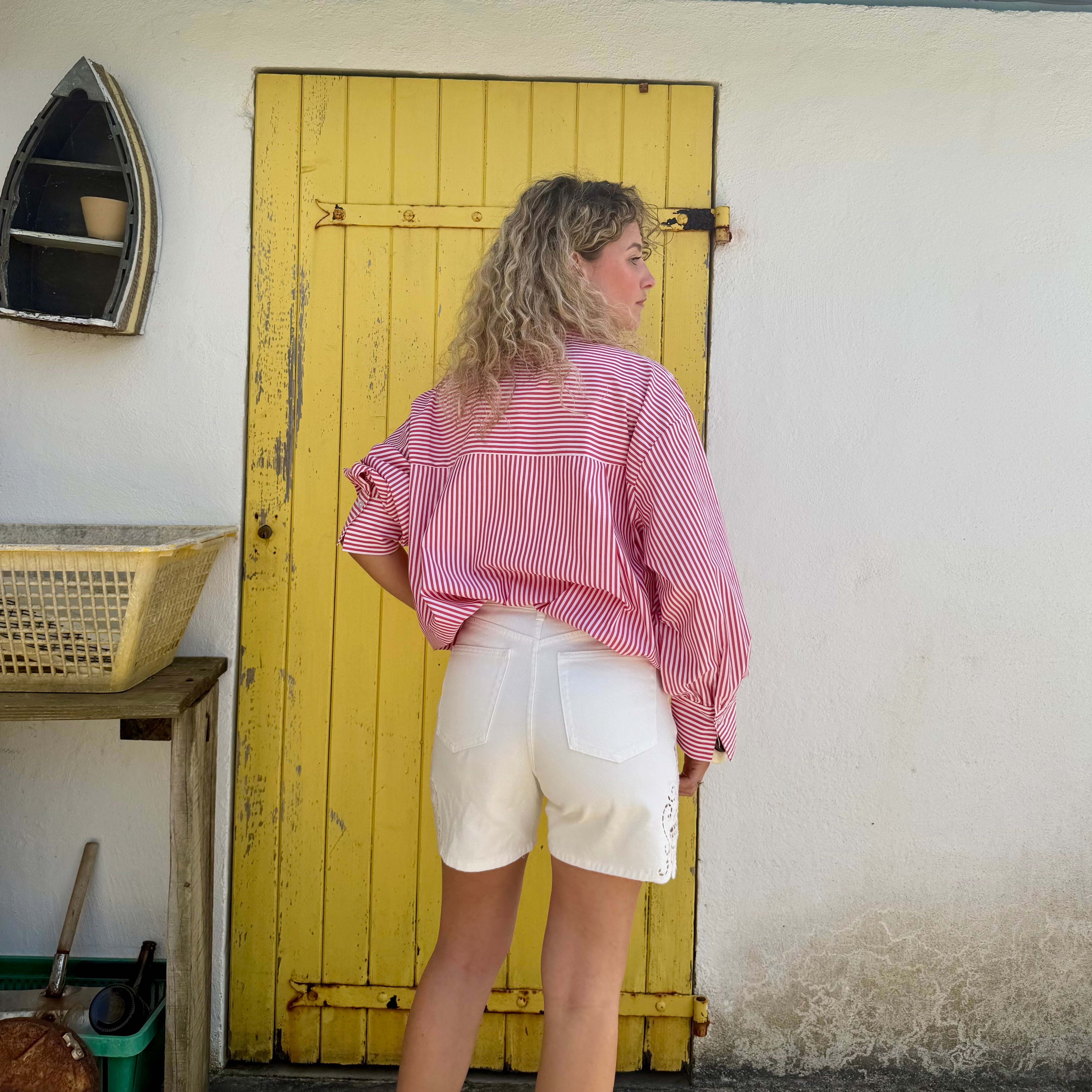 Short LIVIE blanc en jean