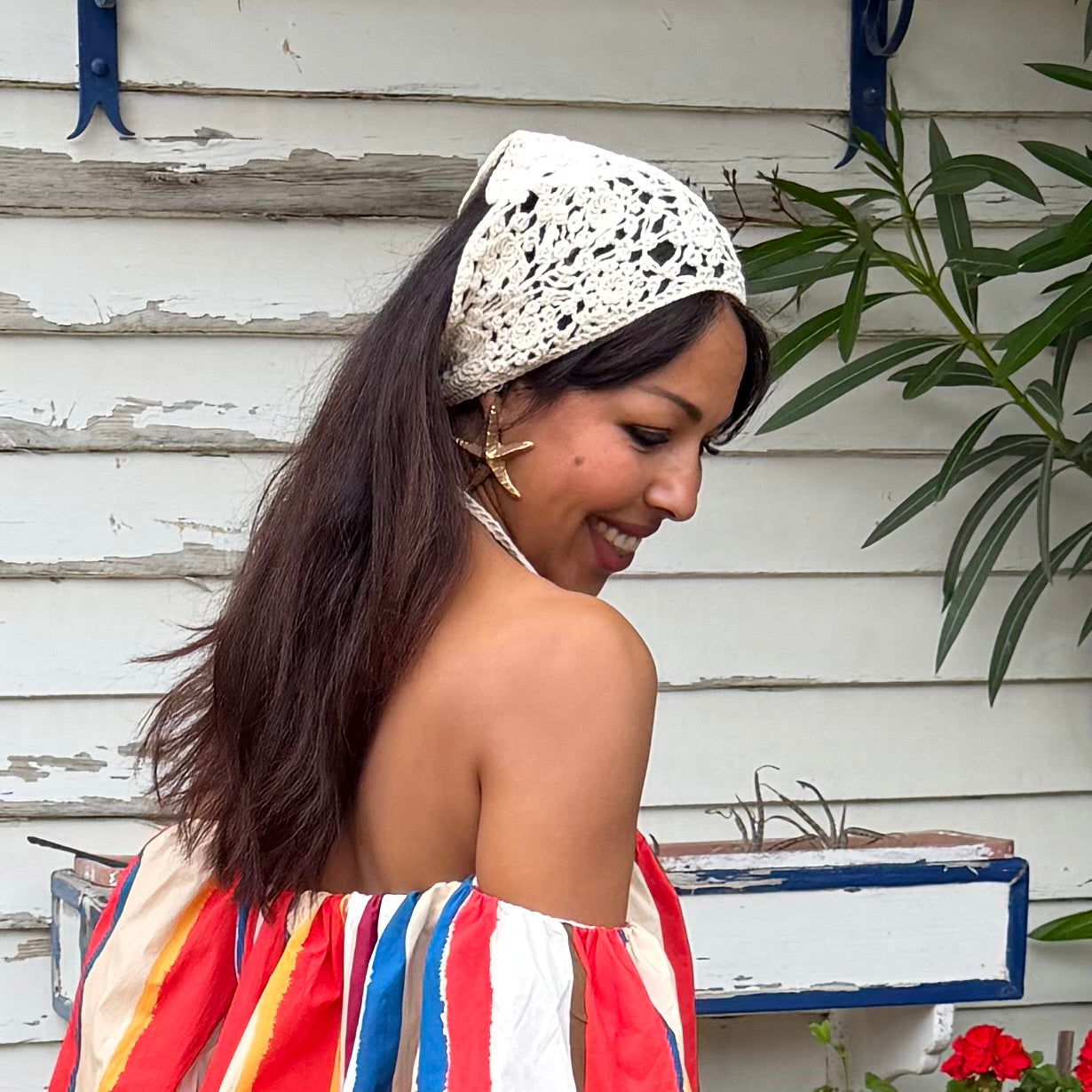 BANDANA CROCHET ÉCRU