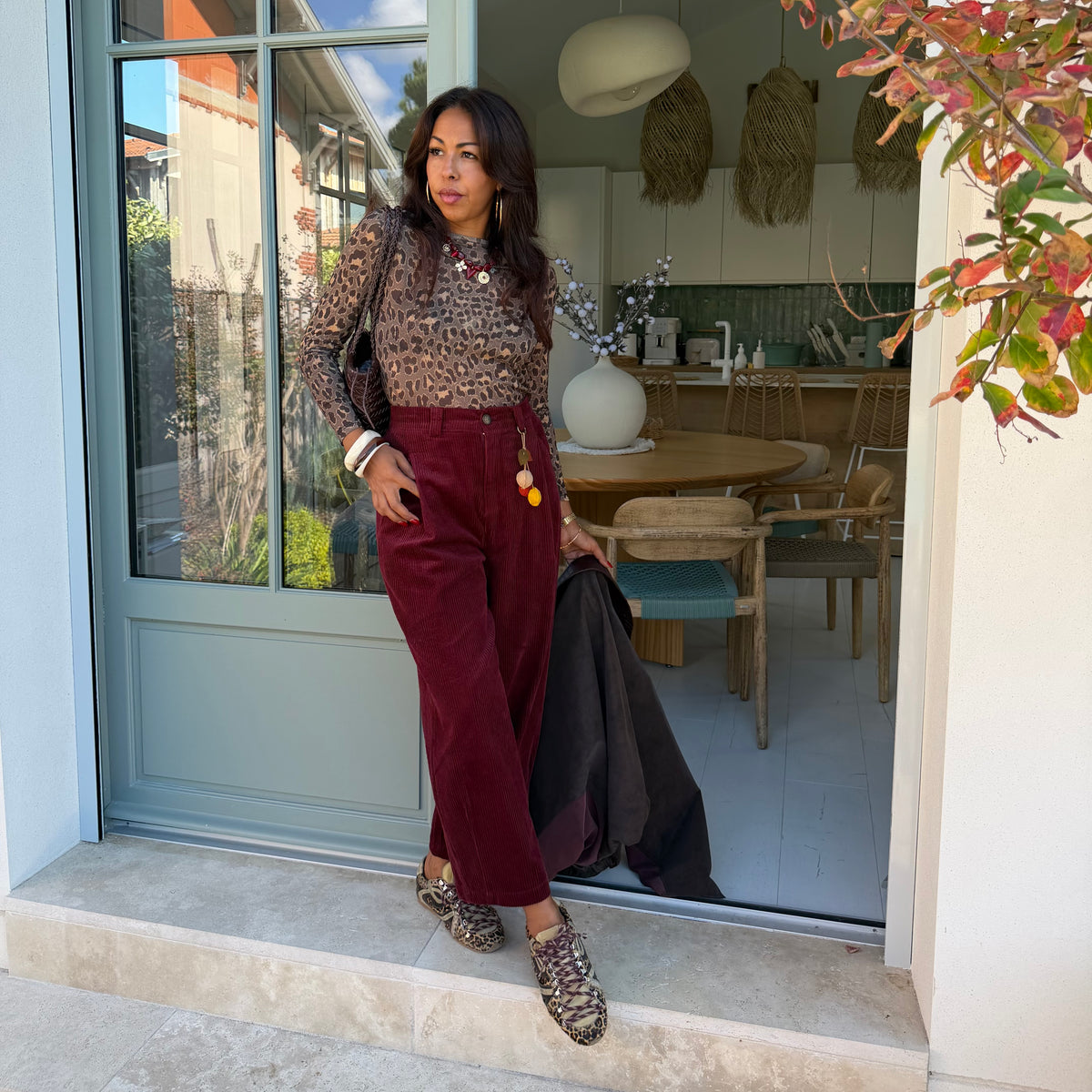 Pantalon LOKA rouge bordeaux