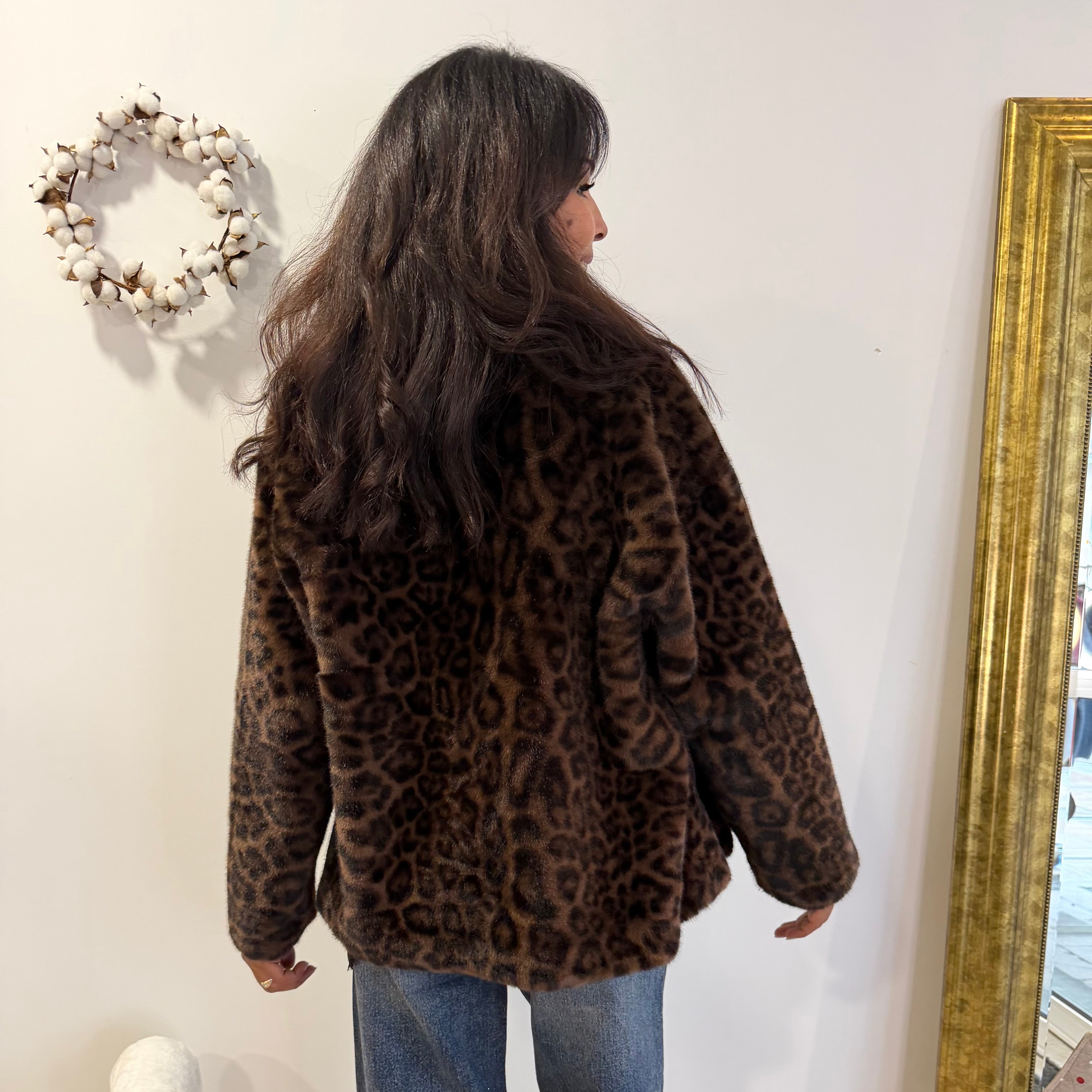 Fourrure NELYA imprimé léopard