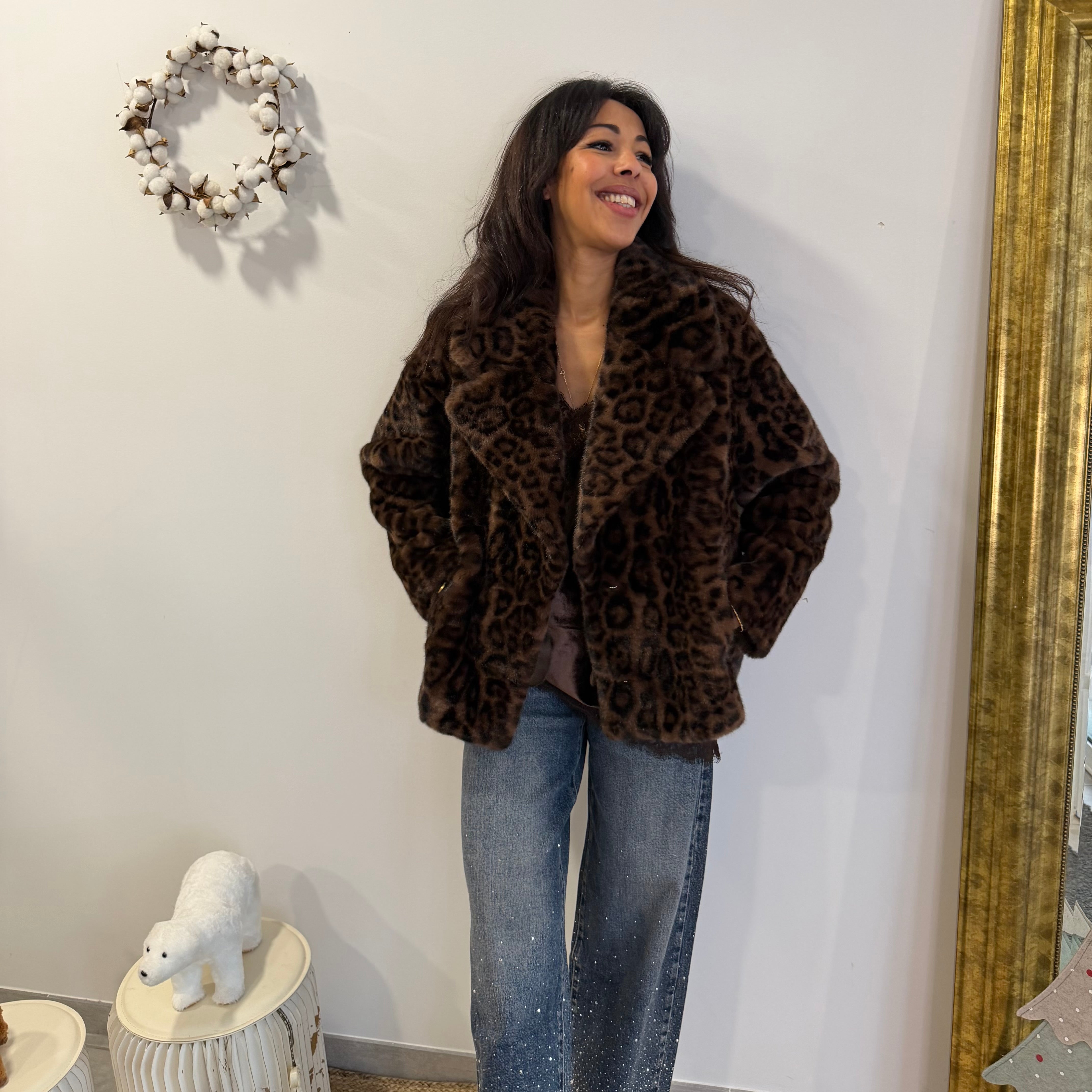 Fourrure NELYA imprimé léopard