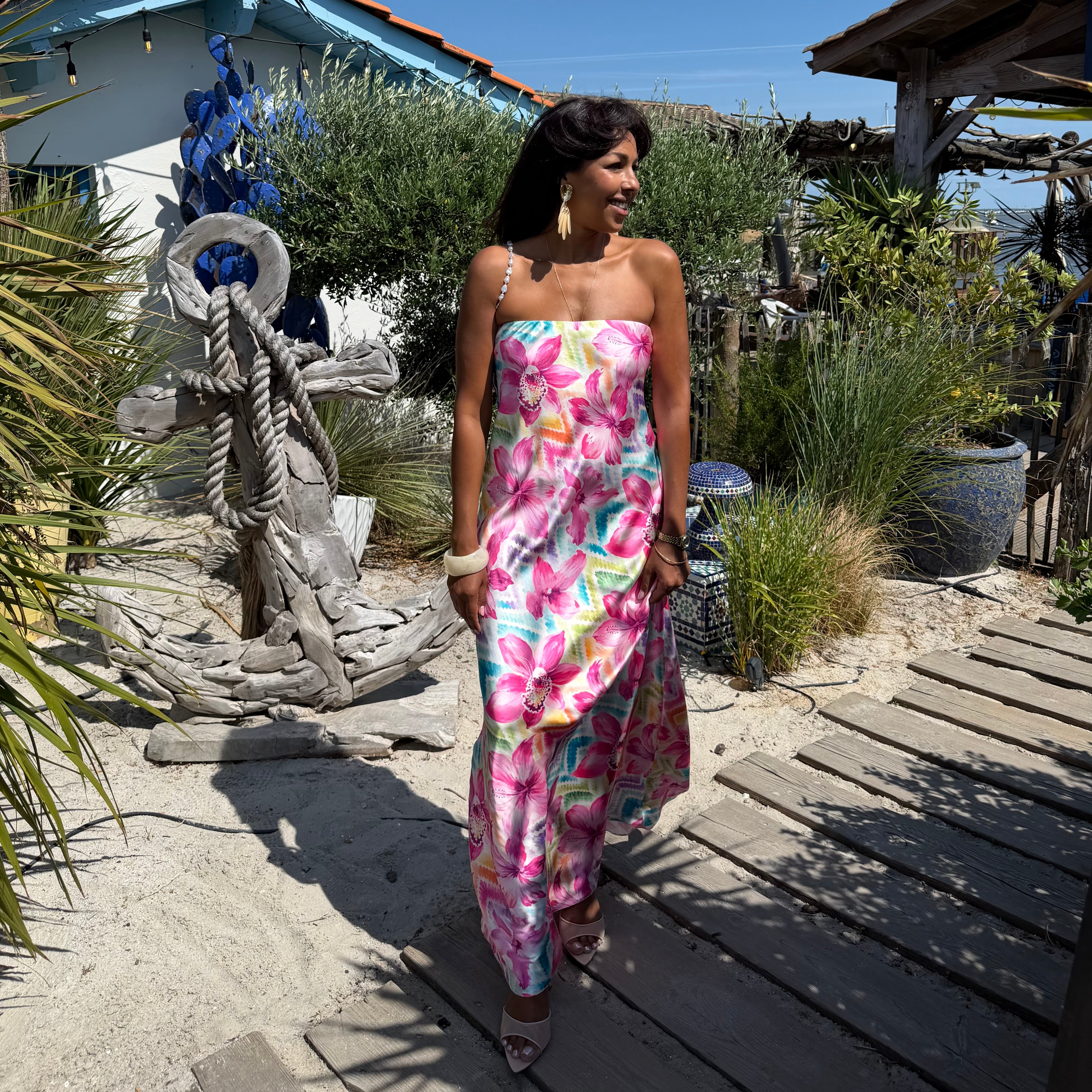 Robe HIBISCUS longue florale
