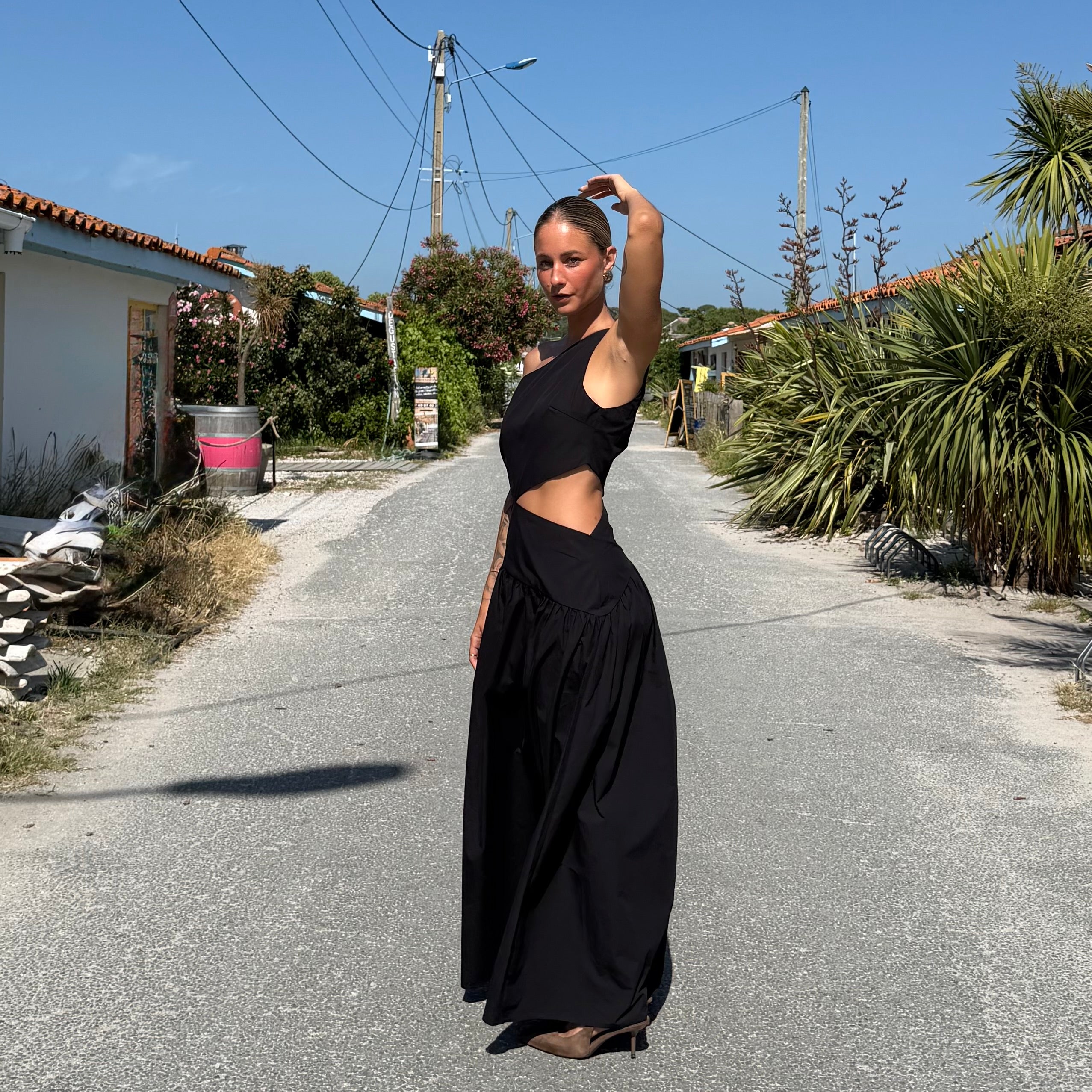 Robe LUCIA longue asymétrique