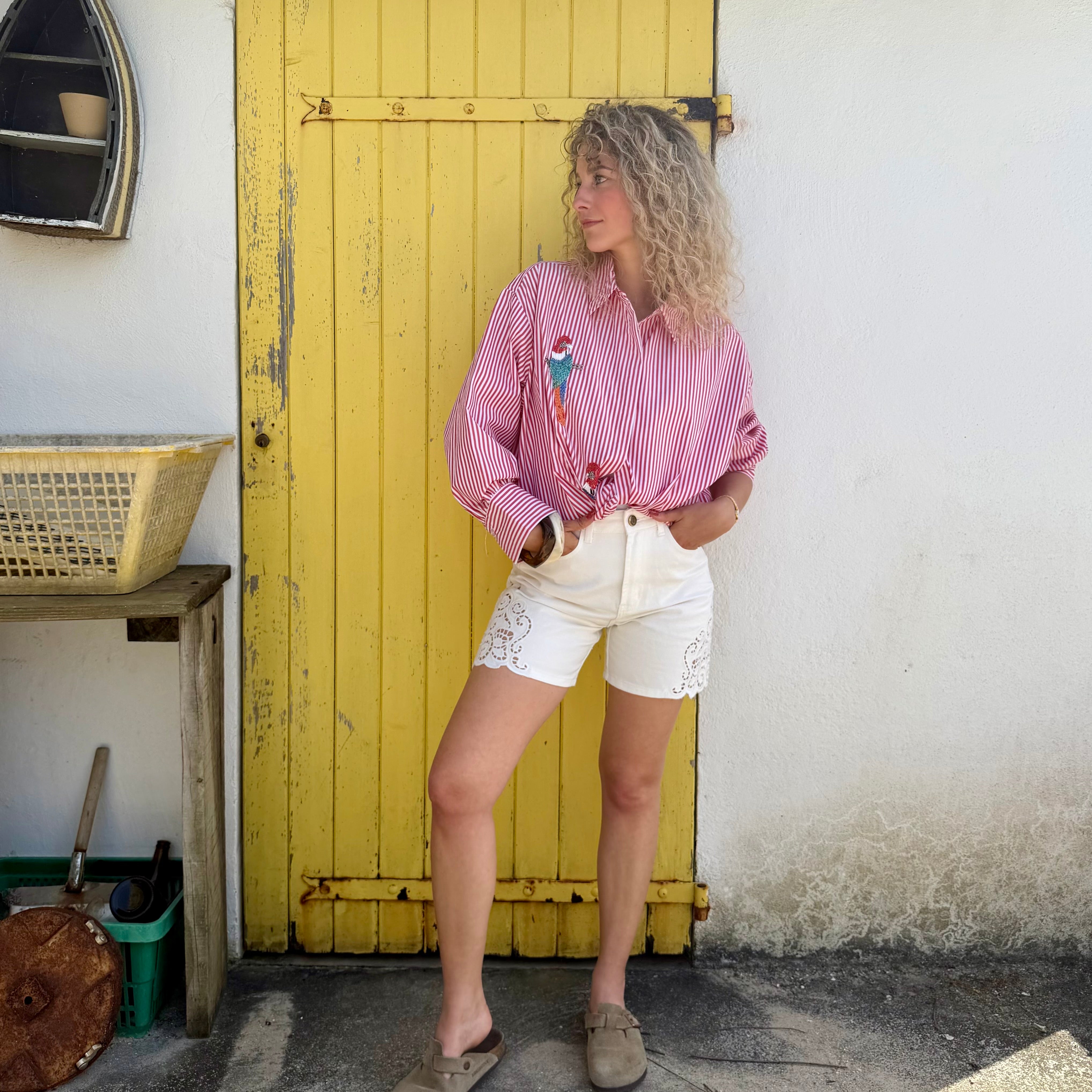 Short LIVIE blanc en jean