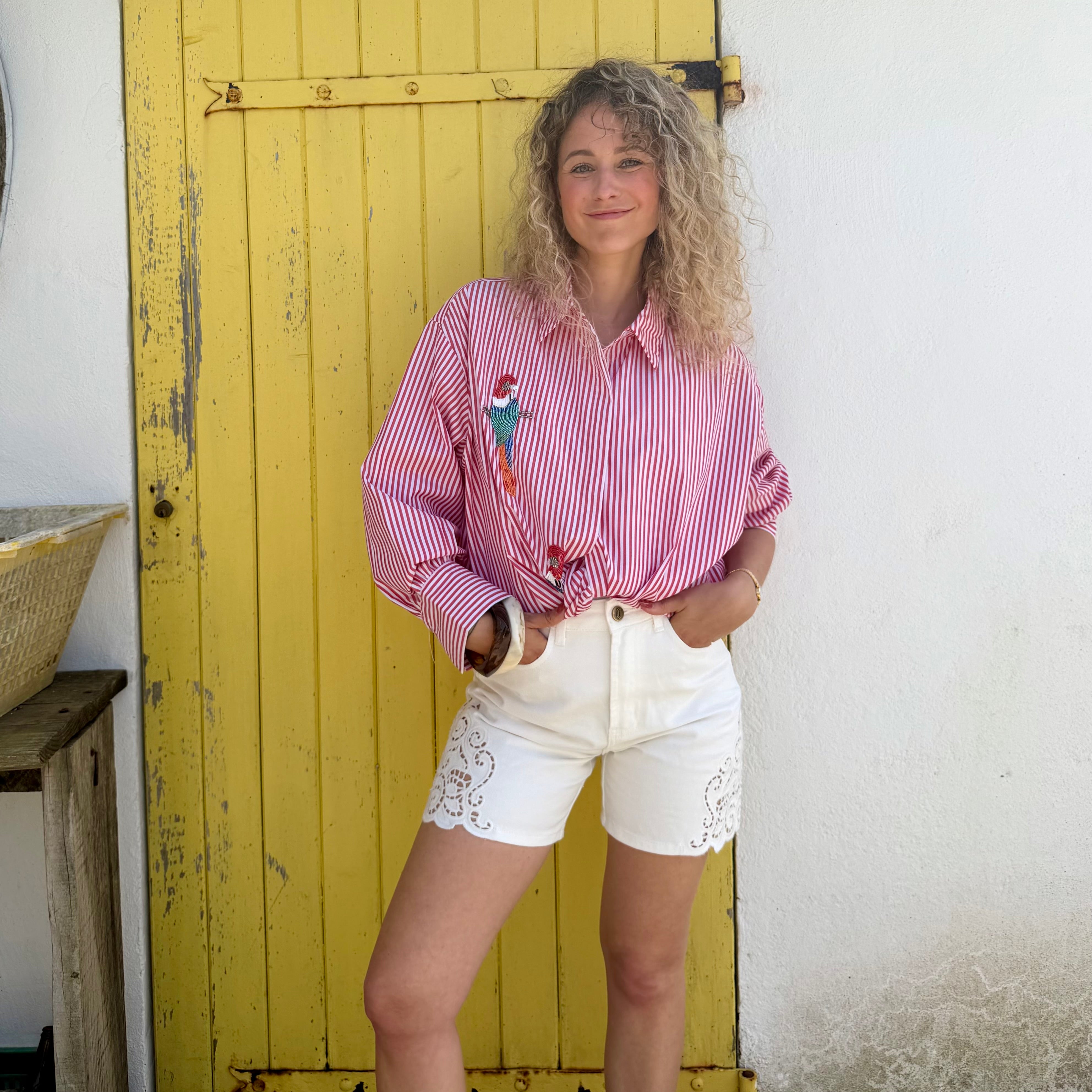 Short LIVIE blanc en jean