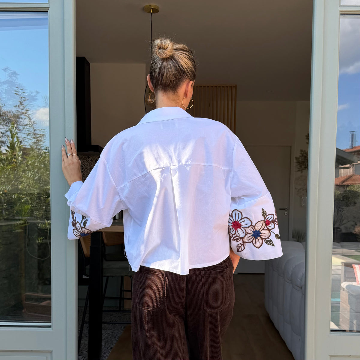 (PRECOMMANDE à partir du 30/10) Chemise blanche YVES brodé