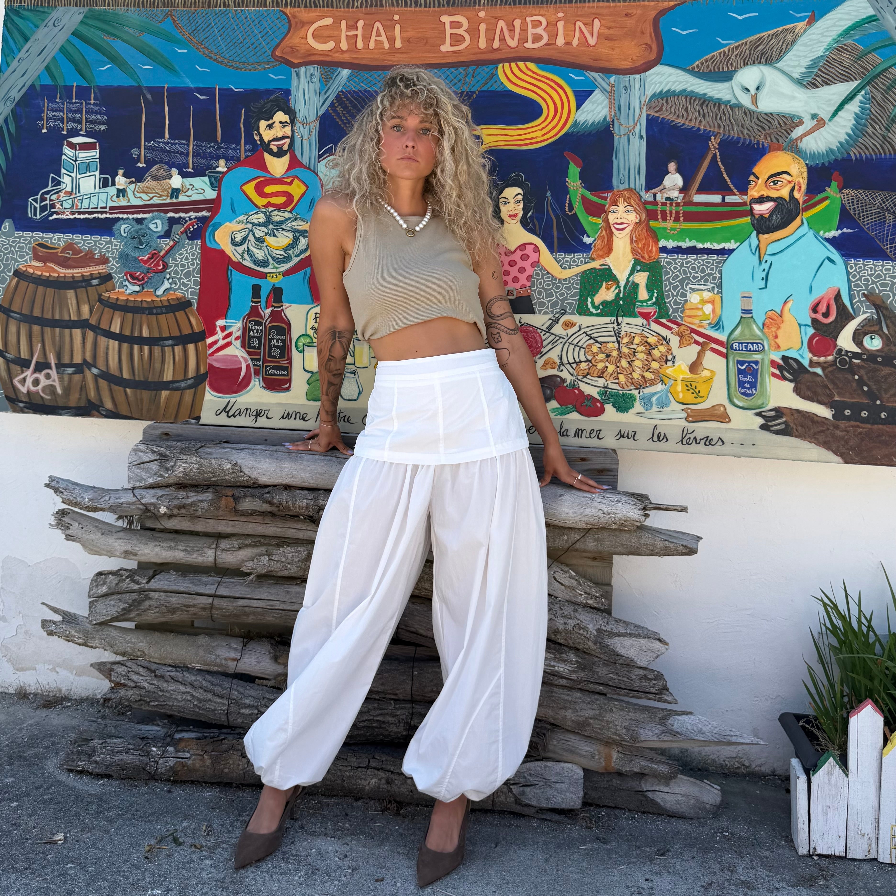 Pantalon boule TOILE fluide