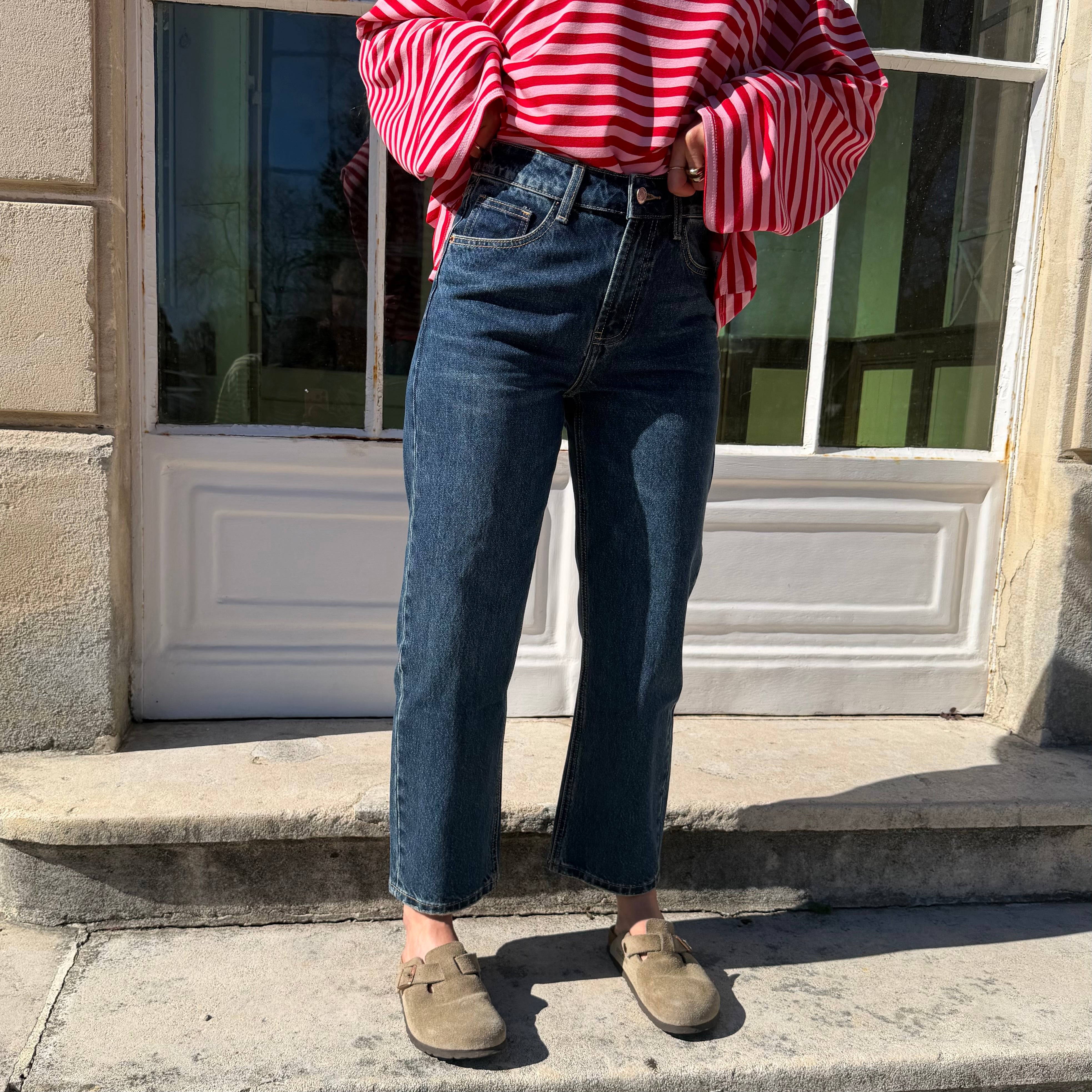 Jean boyfriend BOY, bleu foncé