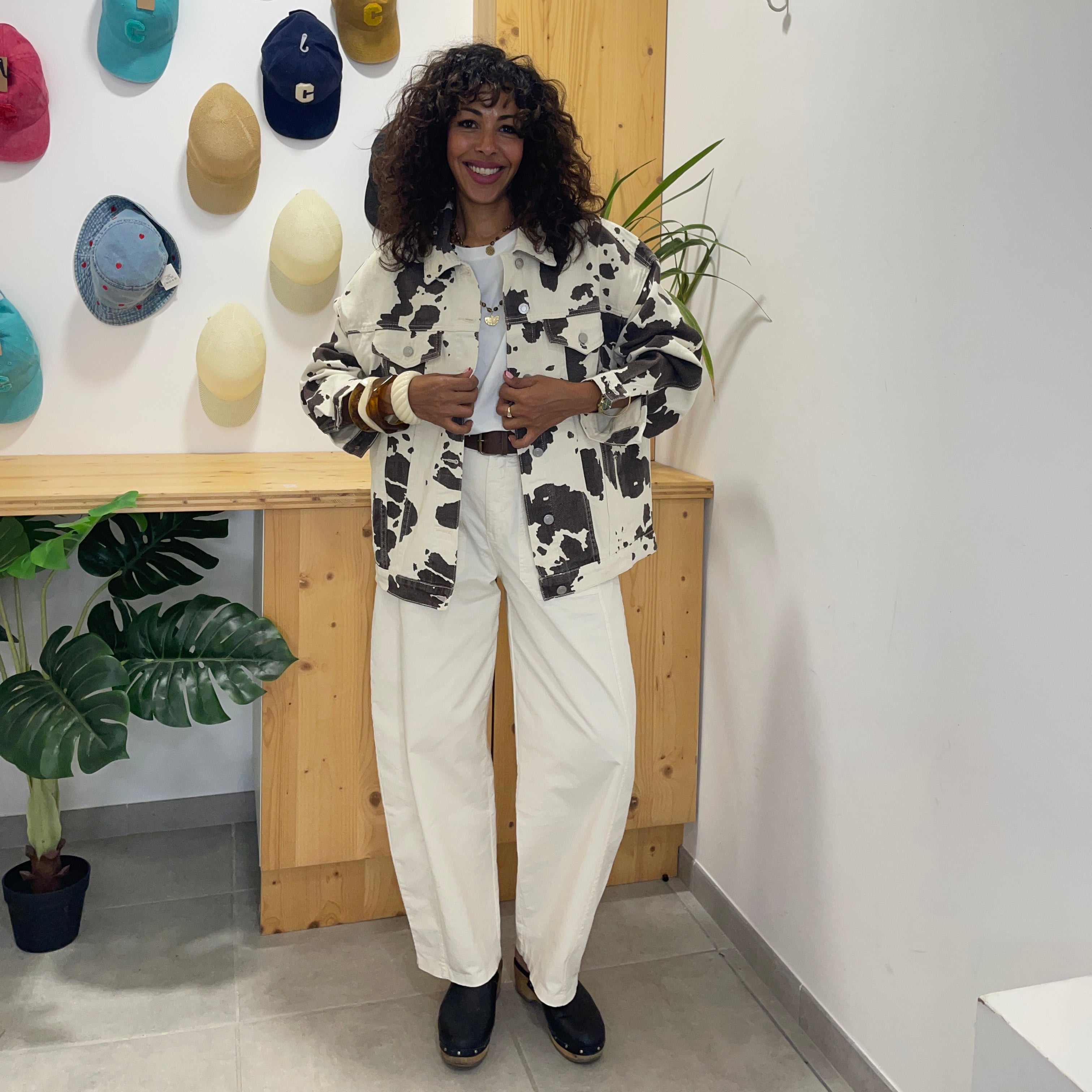 Veste en coton KARL imprimé vache à la coupe fluide