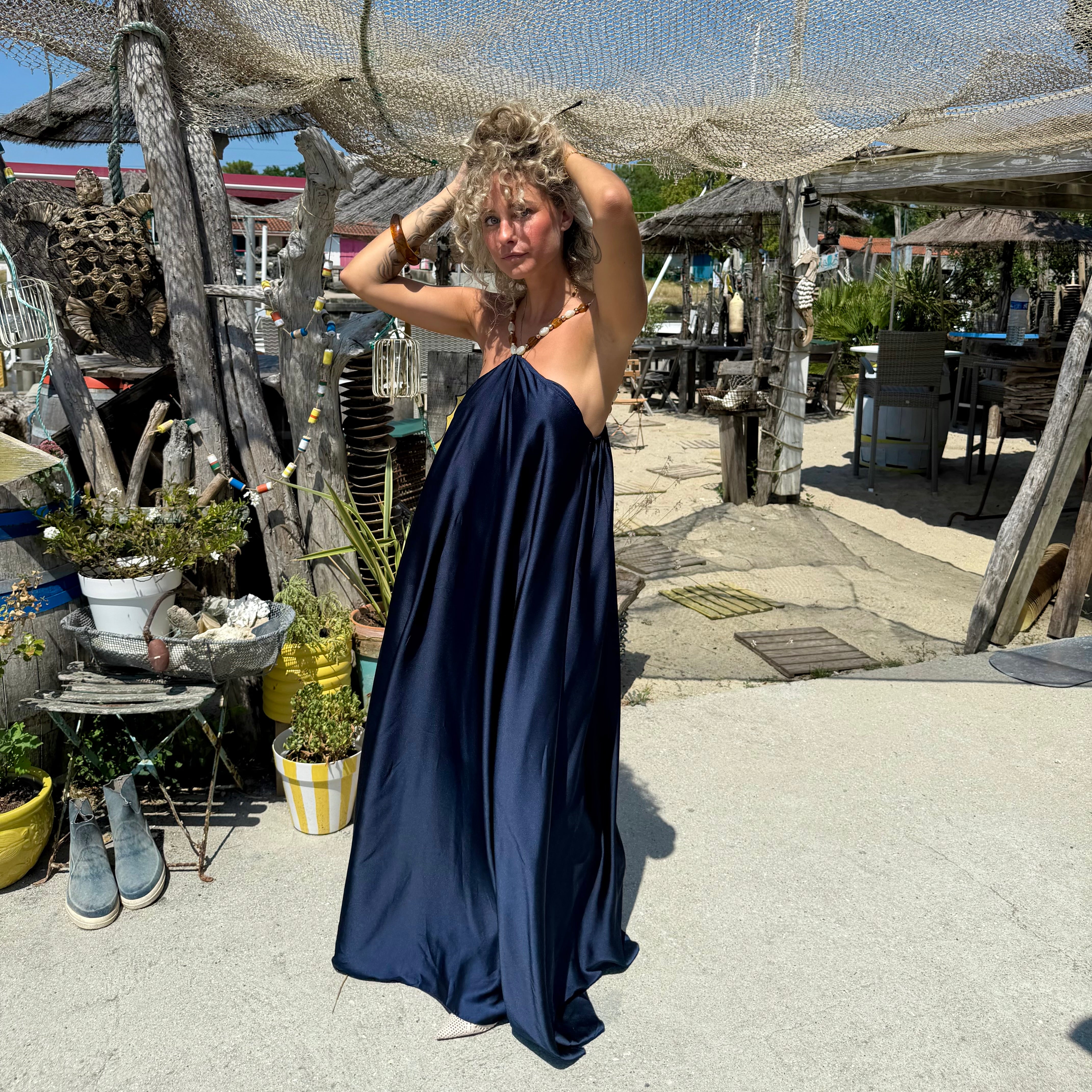 Robe PERLA bleu marine