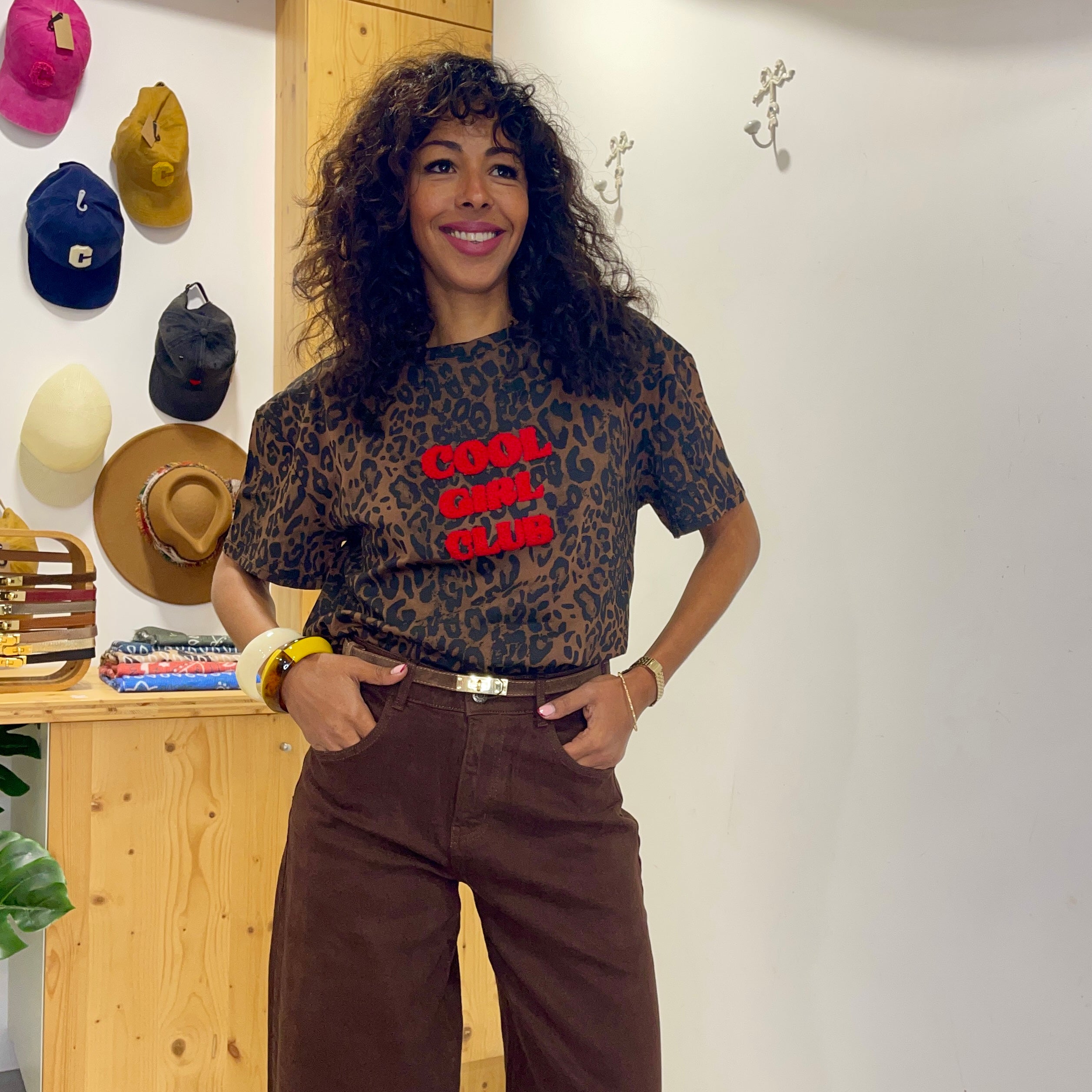 T-shirt COOL aux motifs léopard