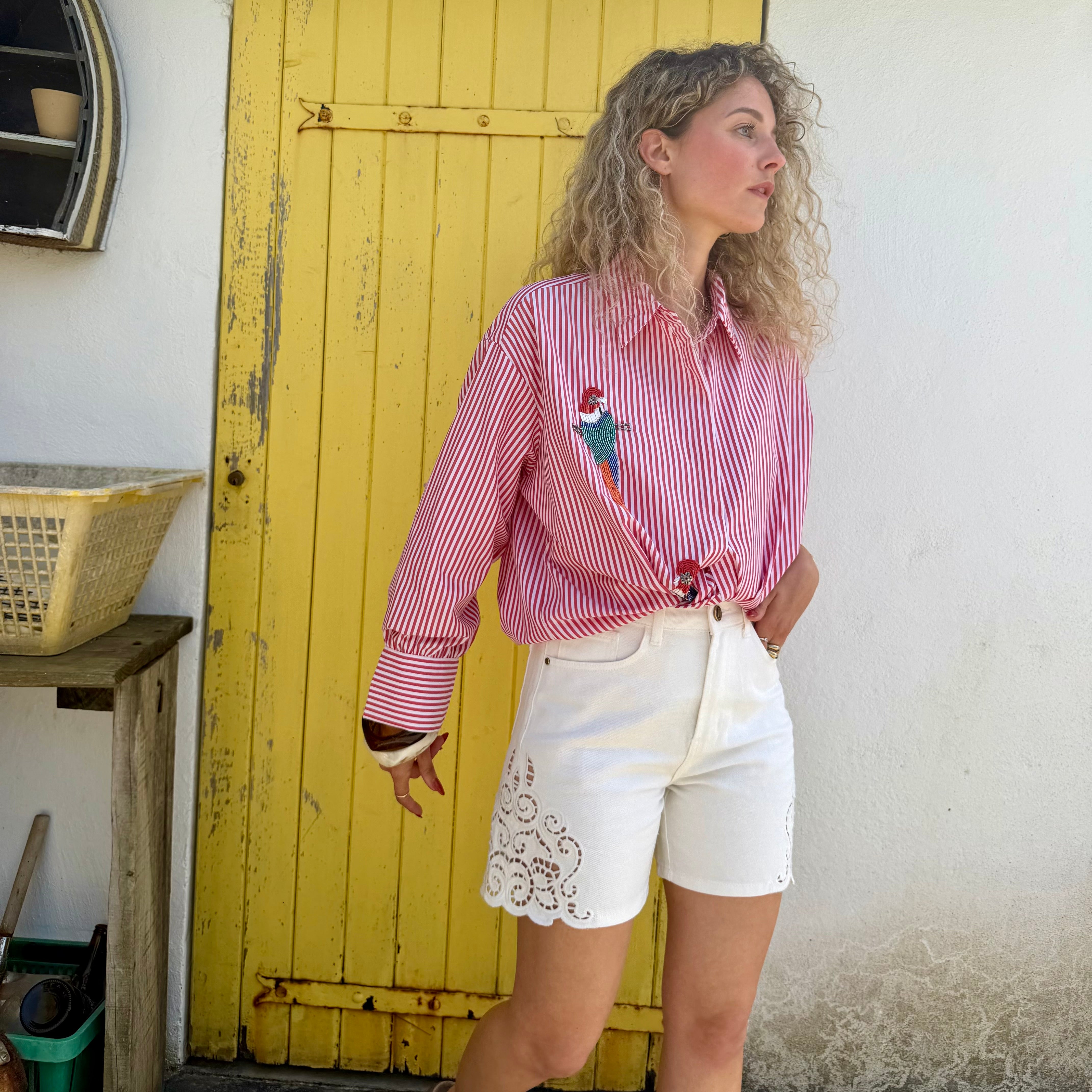 Short LIVIE blanc en jean