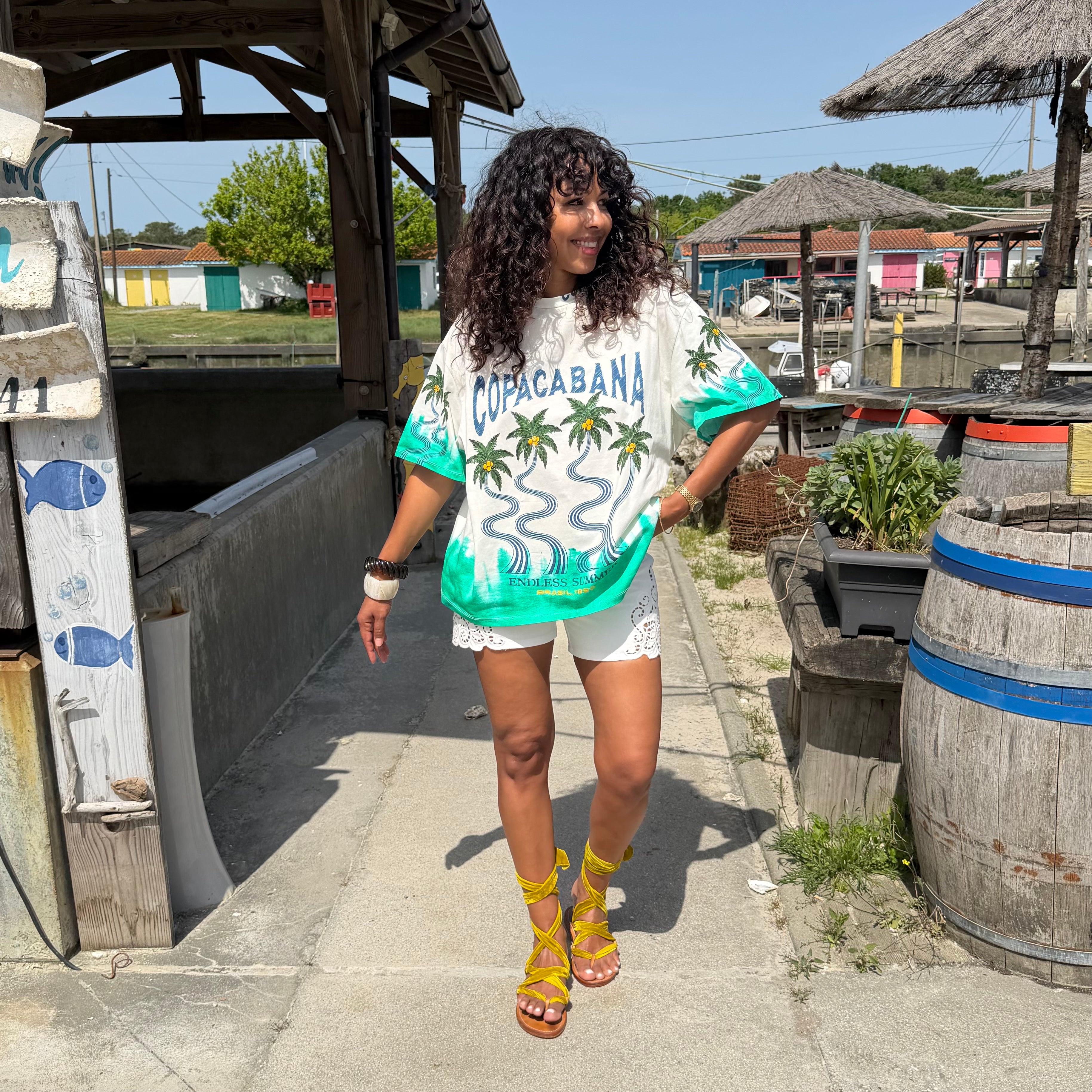 T shirt RIO vert en coton