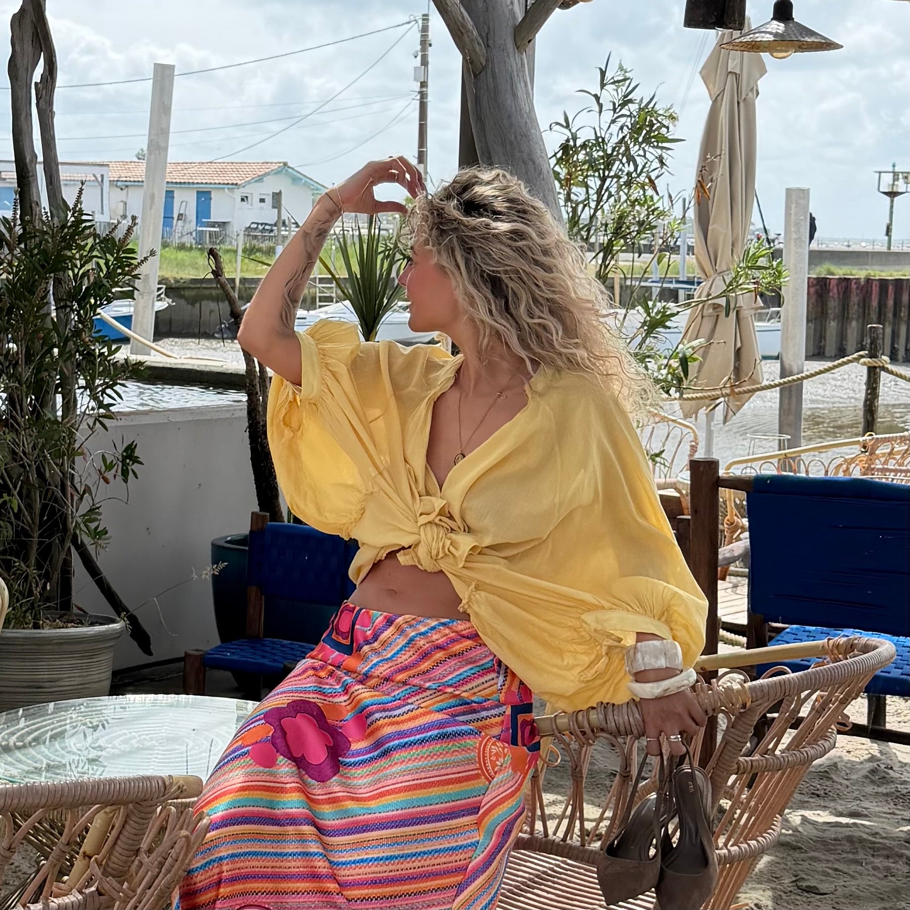 Bouse jaune oversize en coton DOLCE