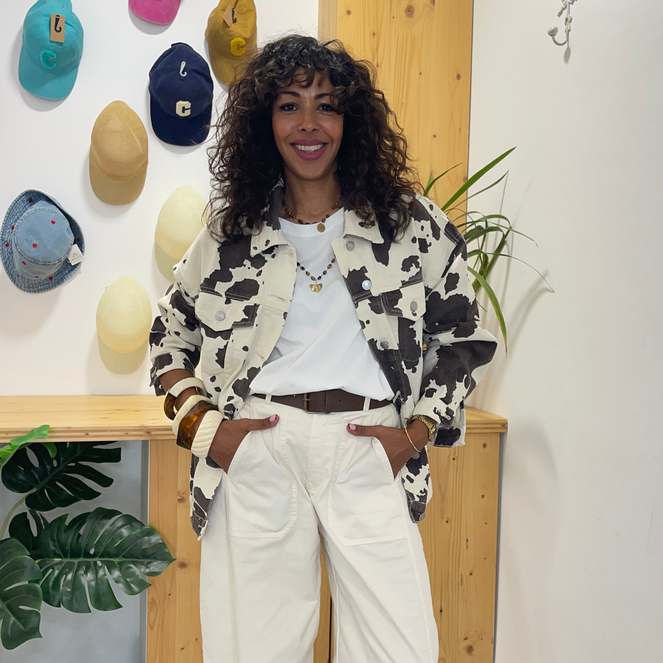 Veste en coton KARL imprimé vache à la coupe fluide