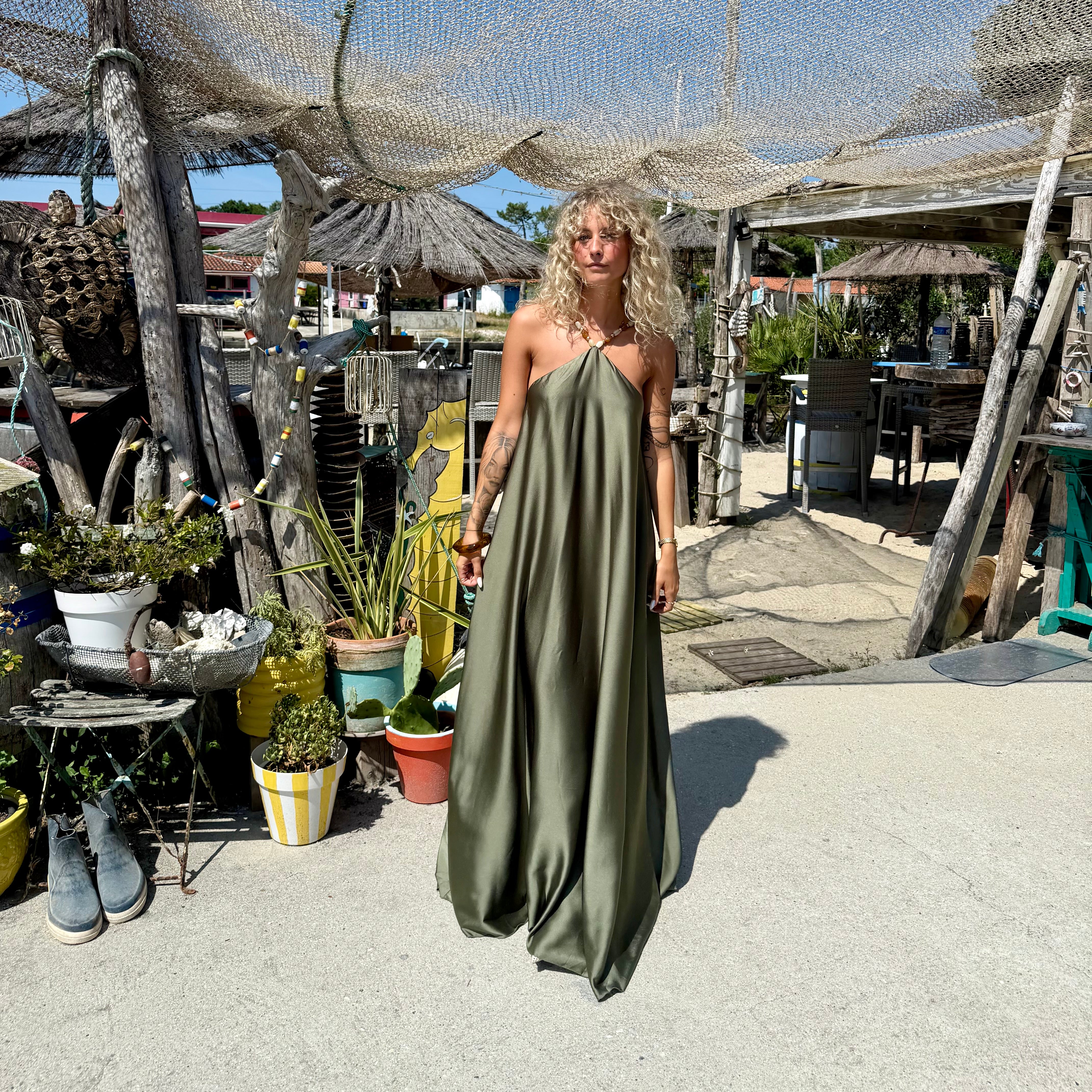 Robe PERLA kaki