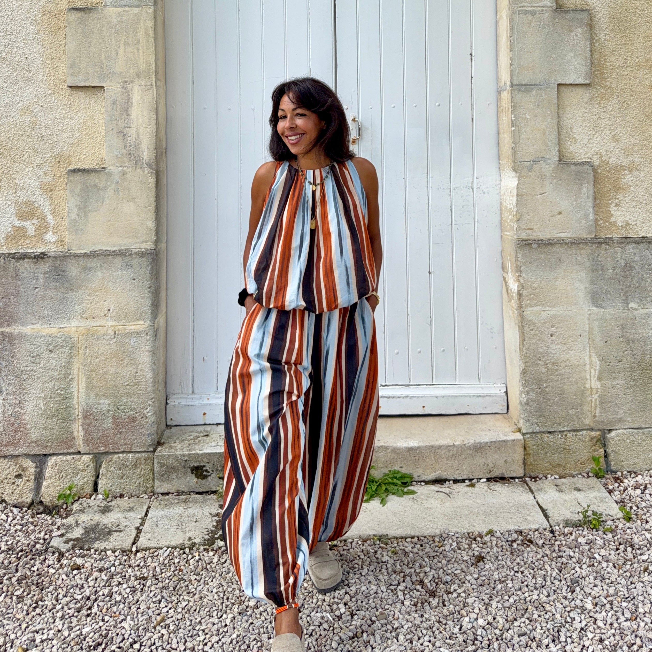 ENSEMBLE JUNGLE EN VOILE DE COTON IMPRIMÉ