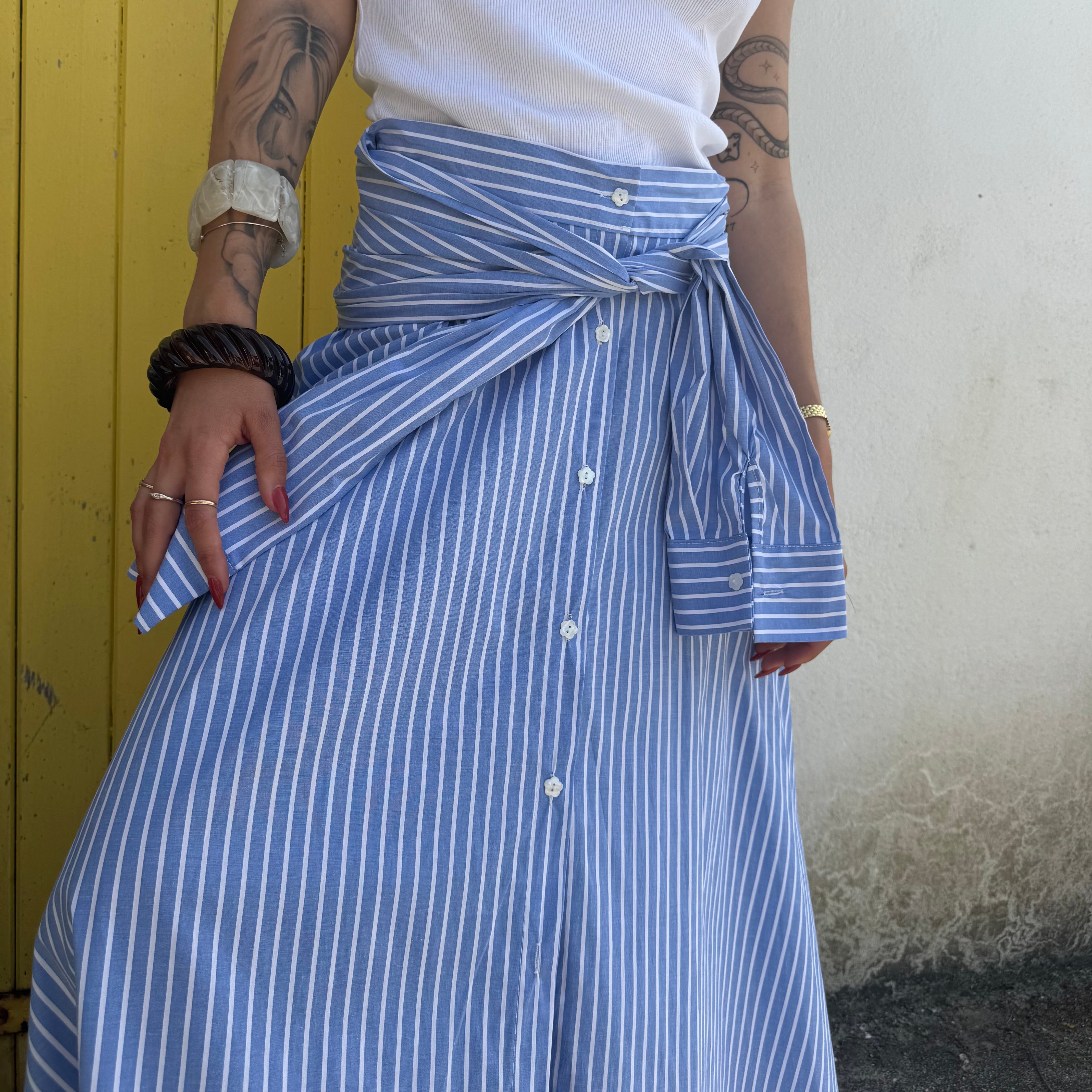 Jupe chemise MAE rayé