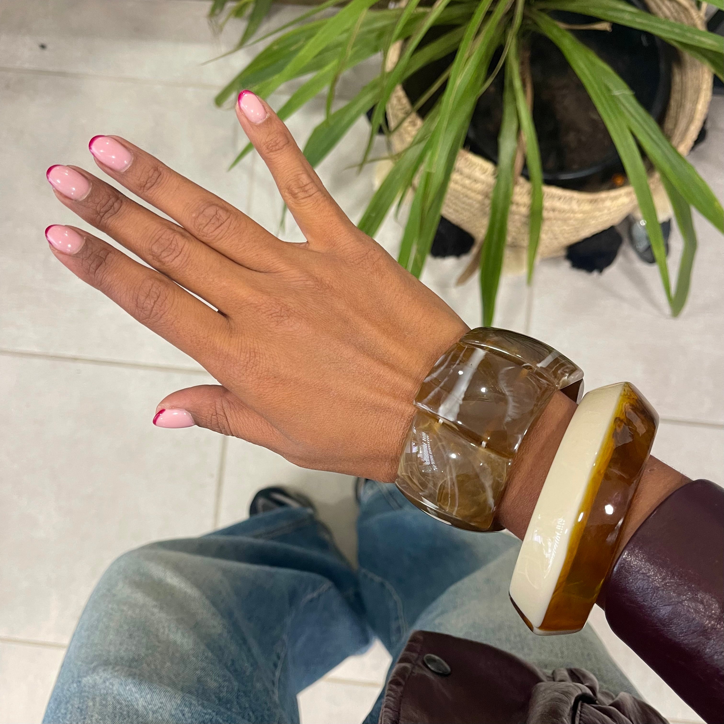Bracelet élastique marron