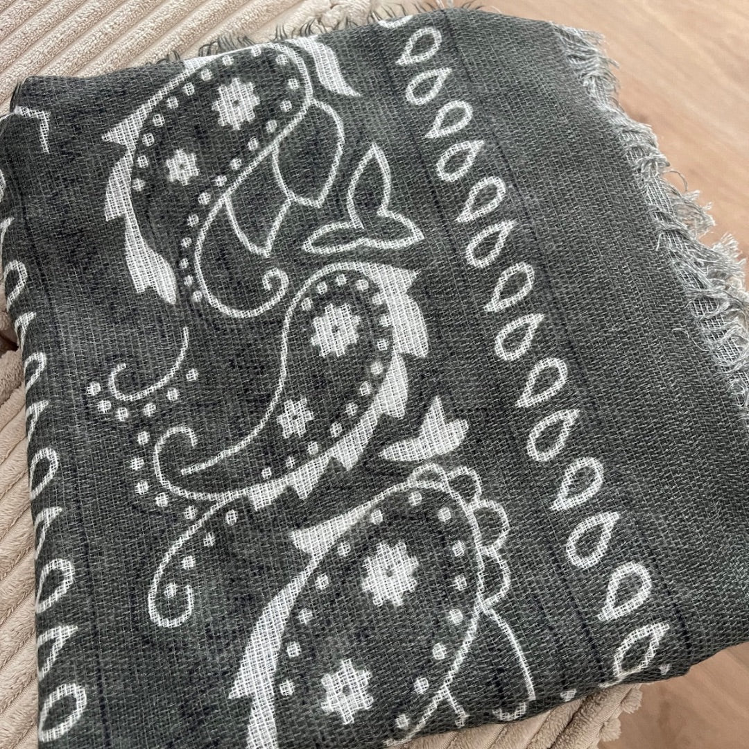Foulard BANDANA kaki petit format